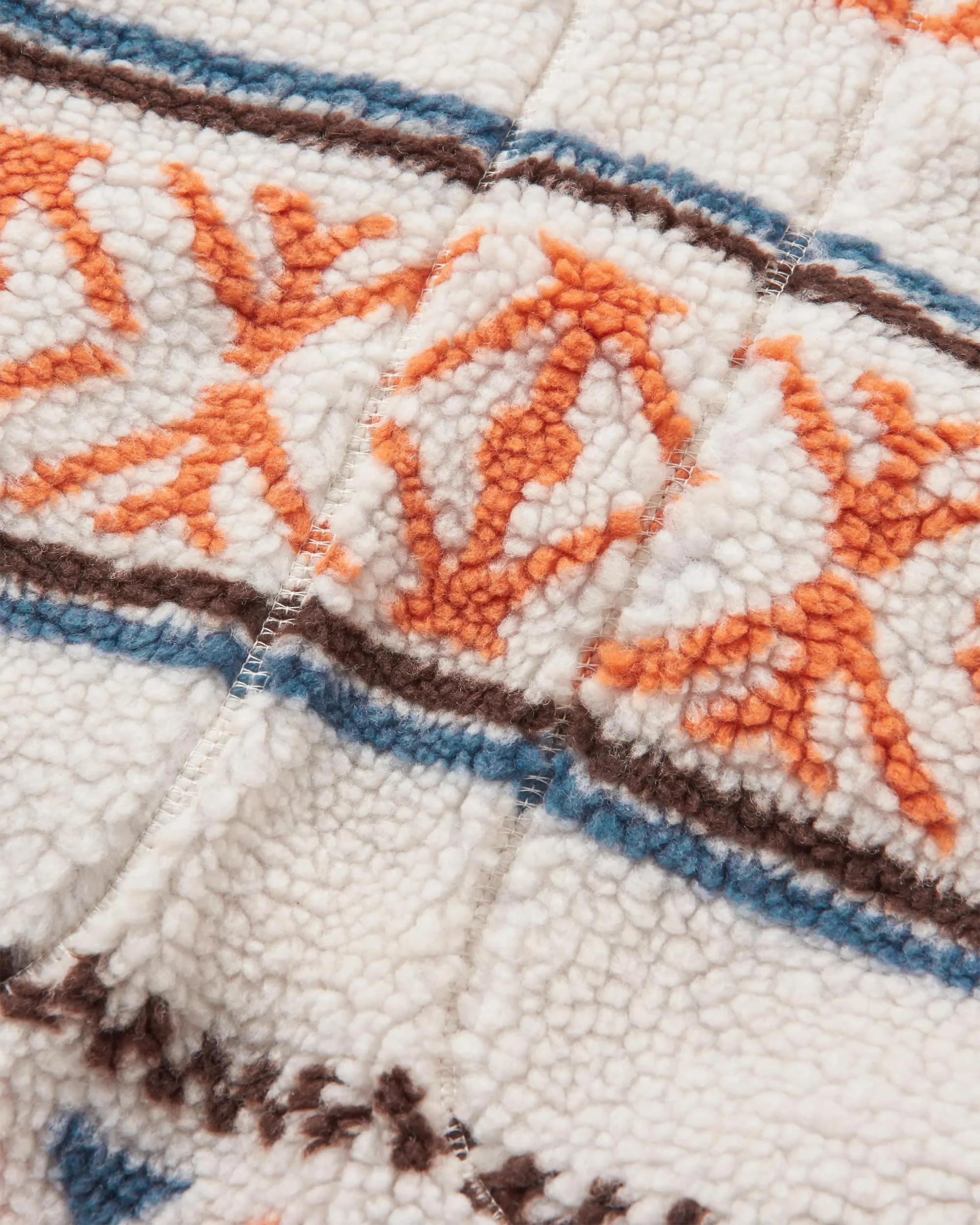 Beaumont Sherpa Hooded Fleece - Homespun Stripe Sunrise Orange - Image 11