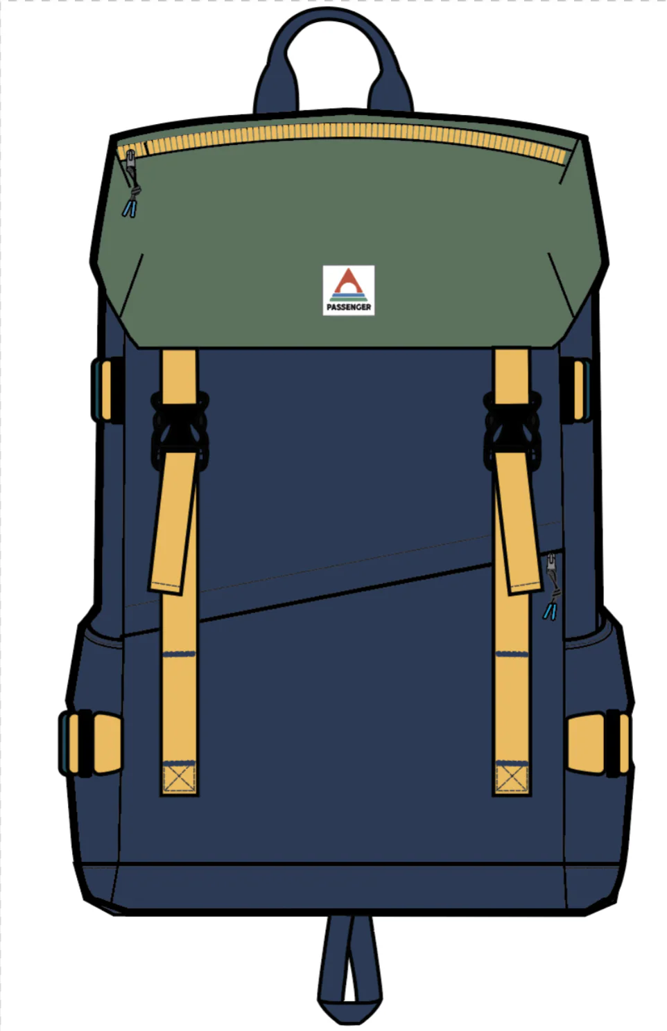 Boondocker 26L Backpack - Navy/ Laurel Green - Image 14
