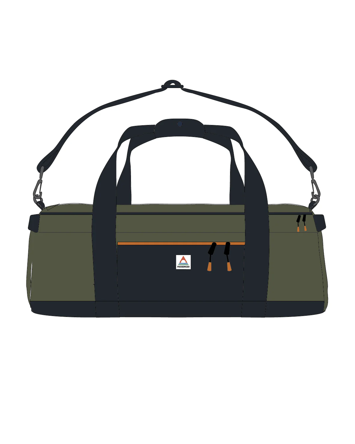 Boondocker 30L Duffel - True Black/ Khaki - Image 10
