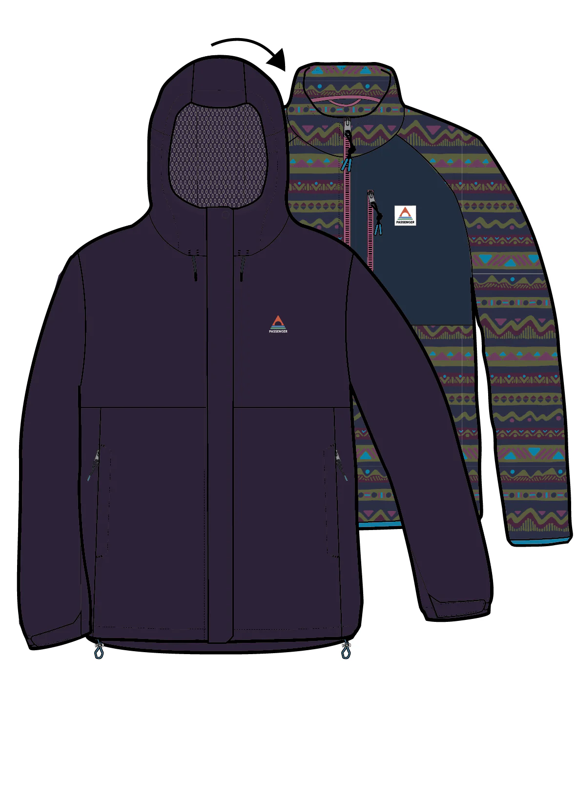 Breckenridge Waterproof 3 In 1 Jacket - Deep Plum - Image 20