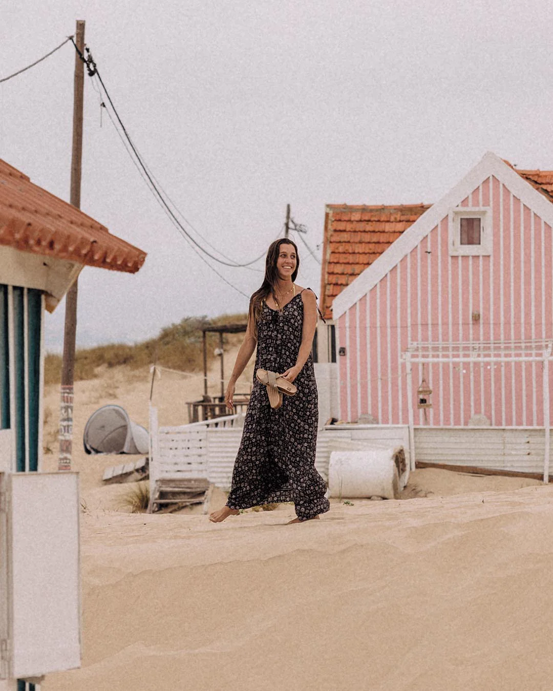 Breeze Maxi Dress - Simple Tile Faded Black - Image 8