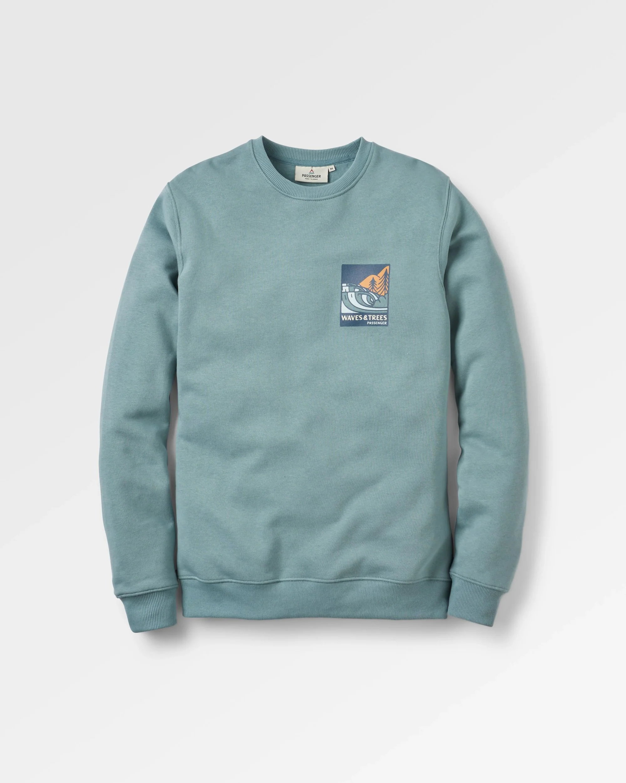 Waves & Trees Organic Cotton Sweatshirt - Stormy Sea - Image 2