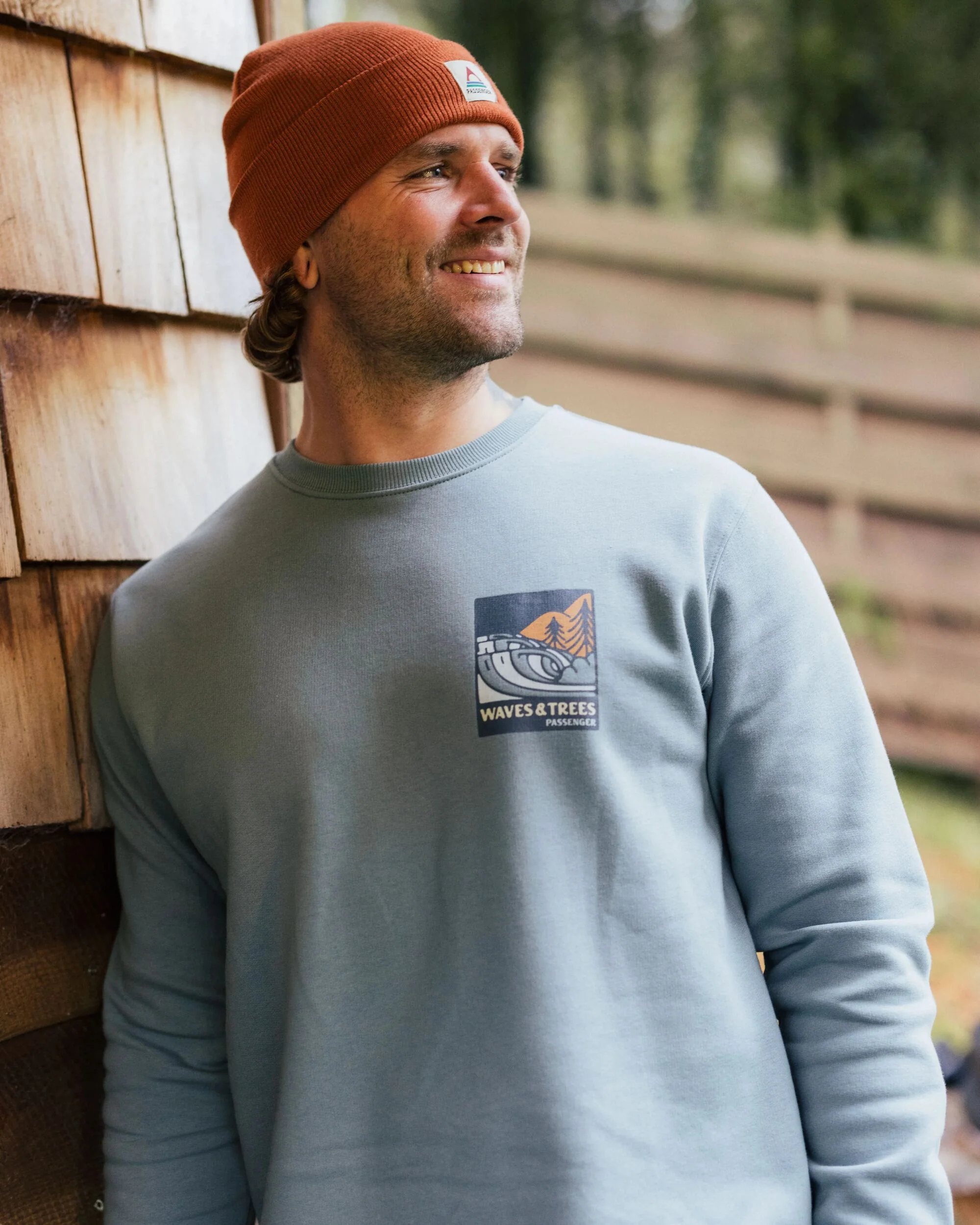 Waves & Trees Organic Cotton Sweatshirt - Stormy Sea - Image 3