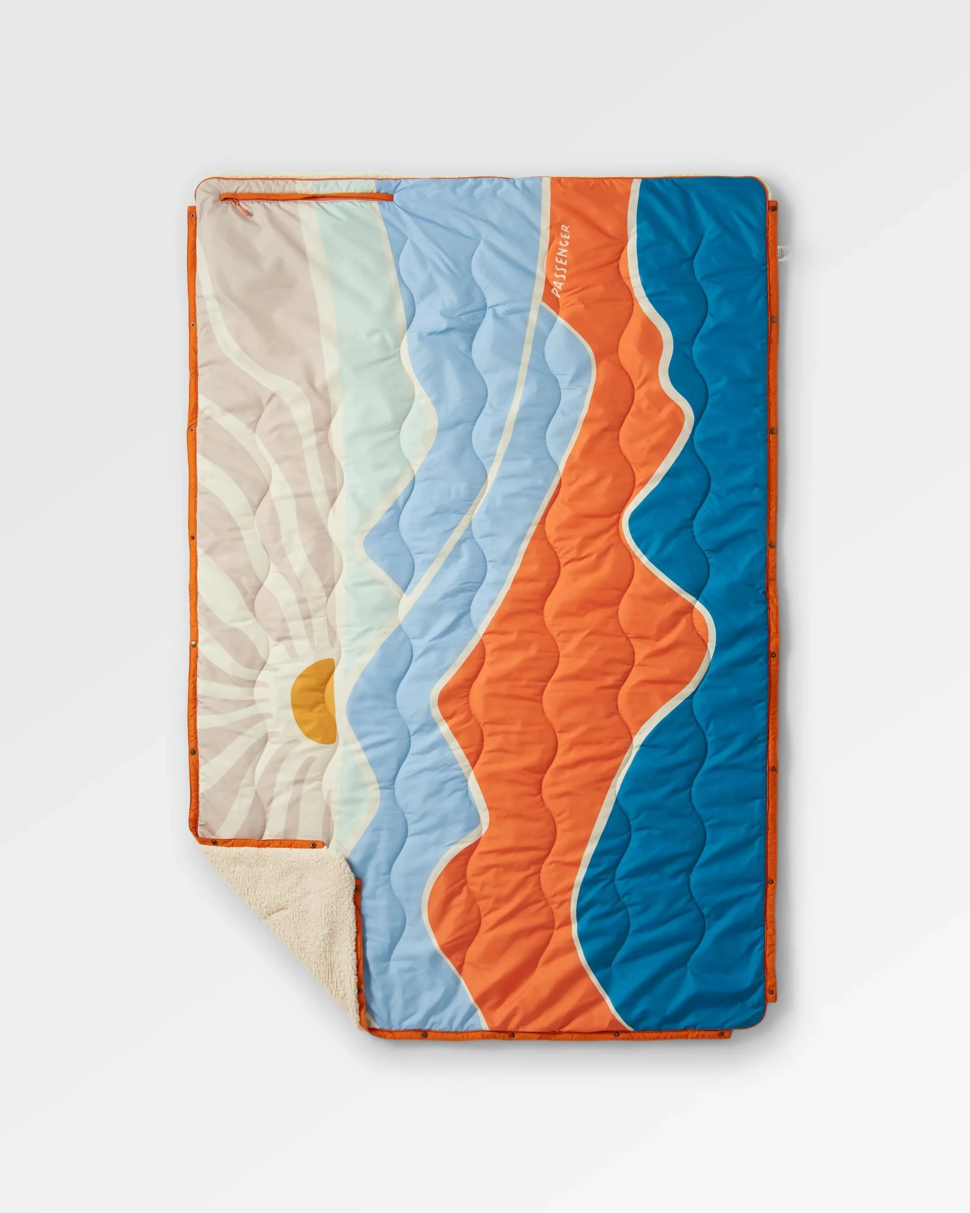 Cabin Sherpa Blanket - Cornflower - Image 2