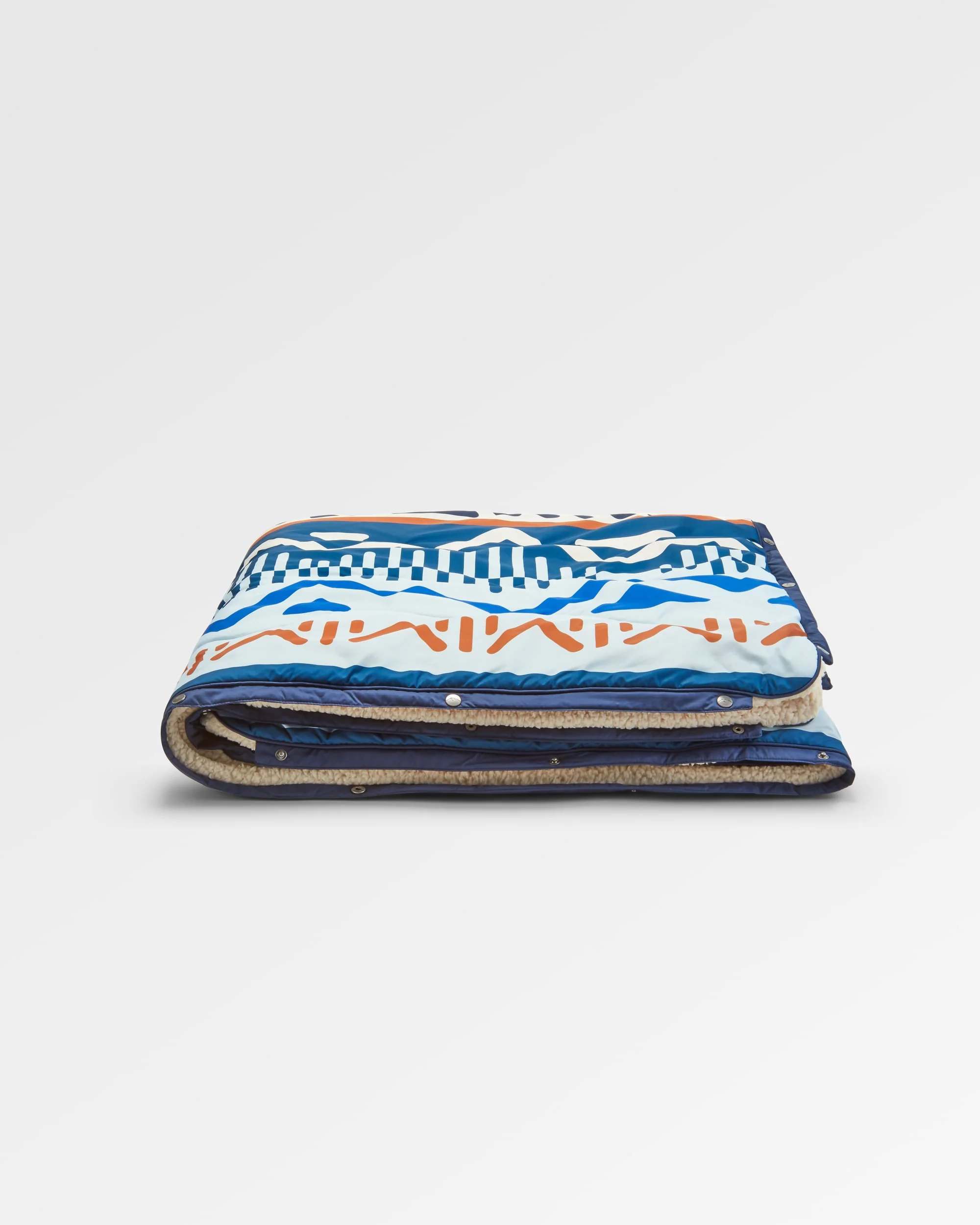 Cabin Sherpa Blanket - Mountain Geo Grey Blue - Image 4