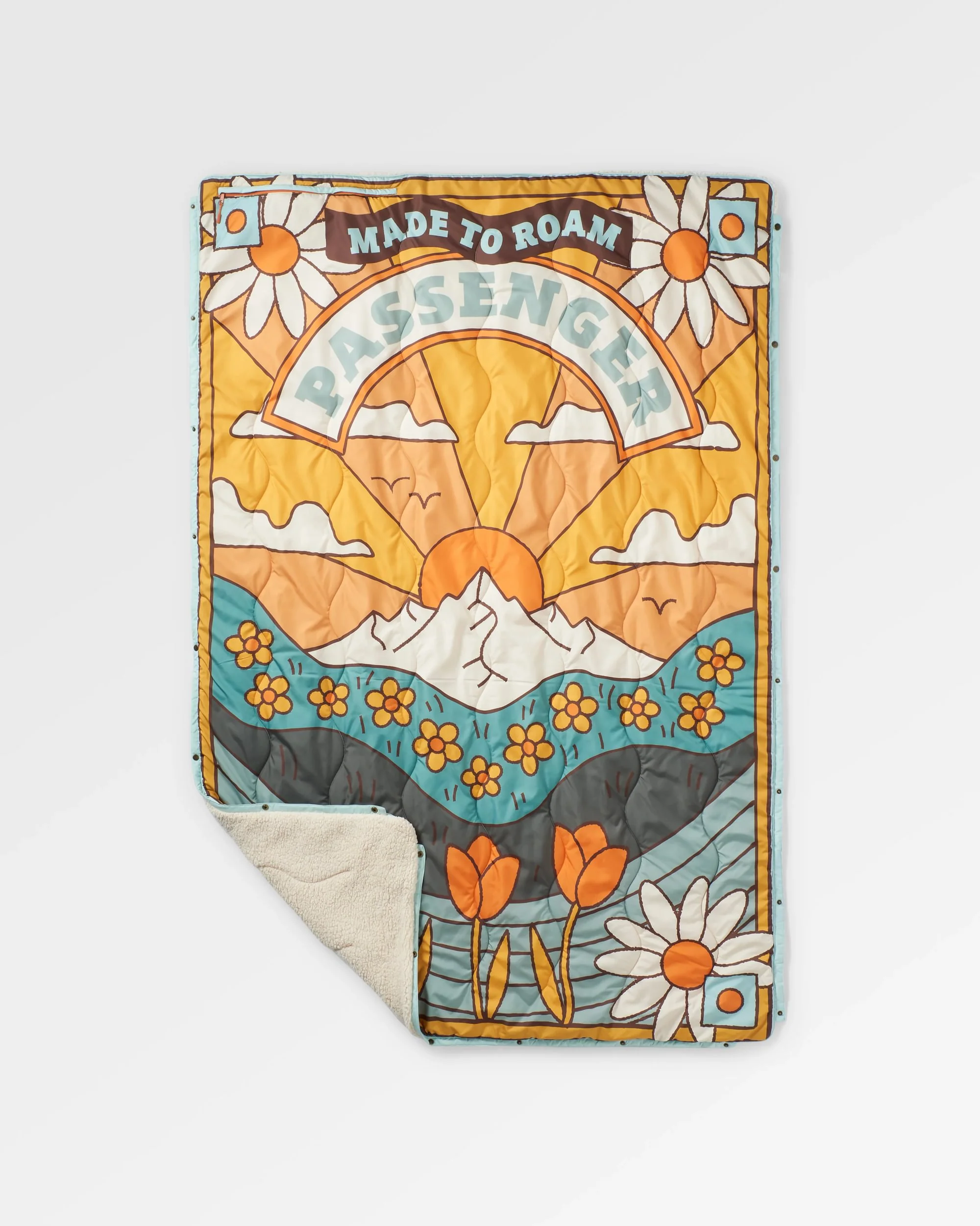 Cabin Sherpa Blanket - Seasonal Graphic/ Birch - Image 2