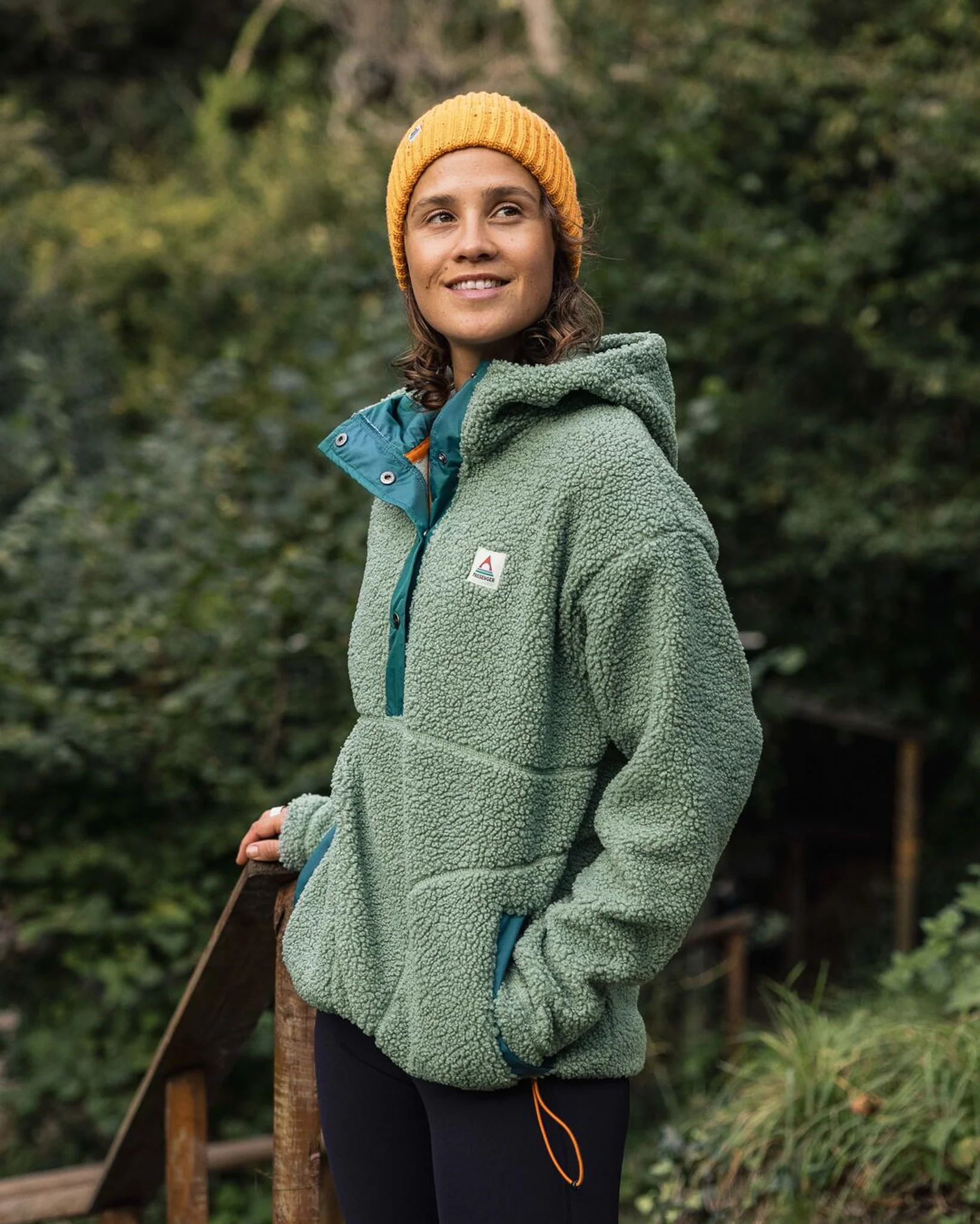 Calla Hooded Polar-Lined Fleece - Pistachio - Image 4