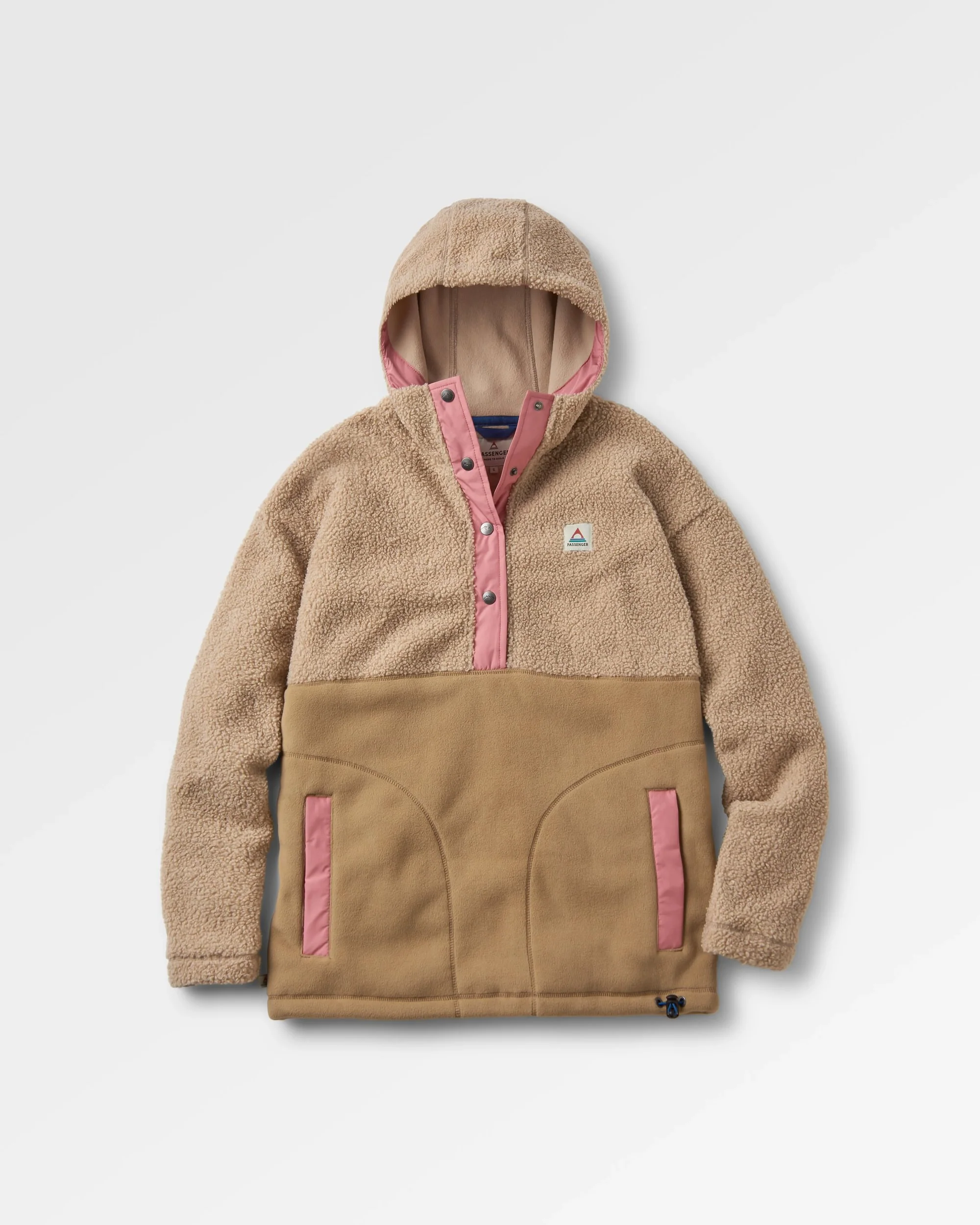 Calla Hooded Polar-Lined Fleece - Feather/Biscuit - Image 2