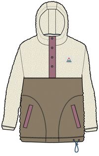 Calla Hooded Polar-Lined Fleece - Feather/Biscuit - Image 9