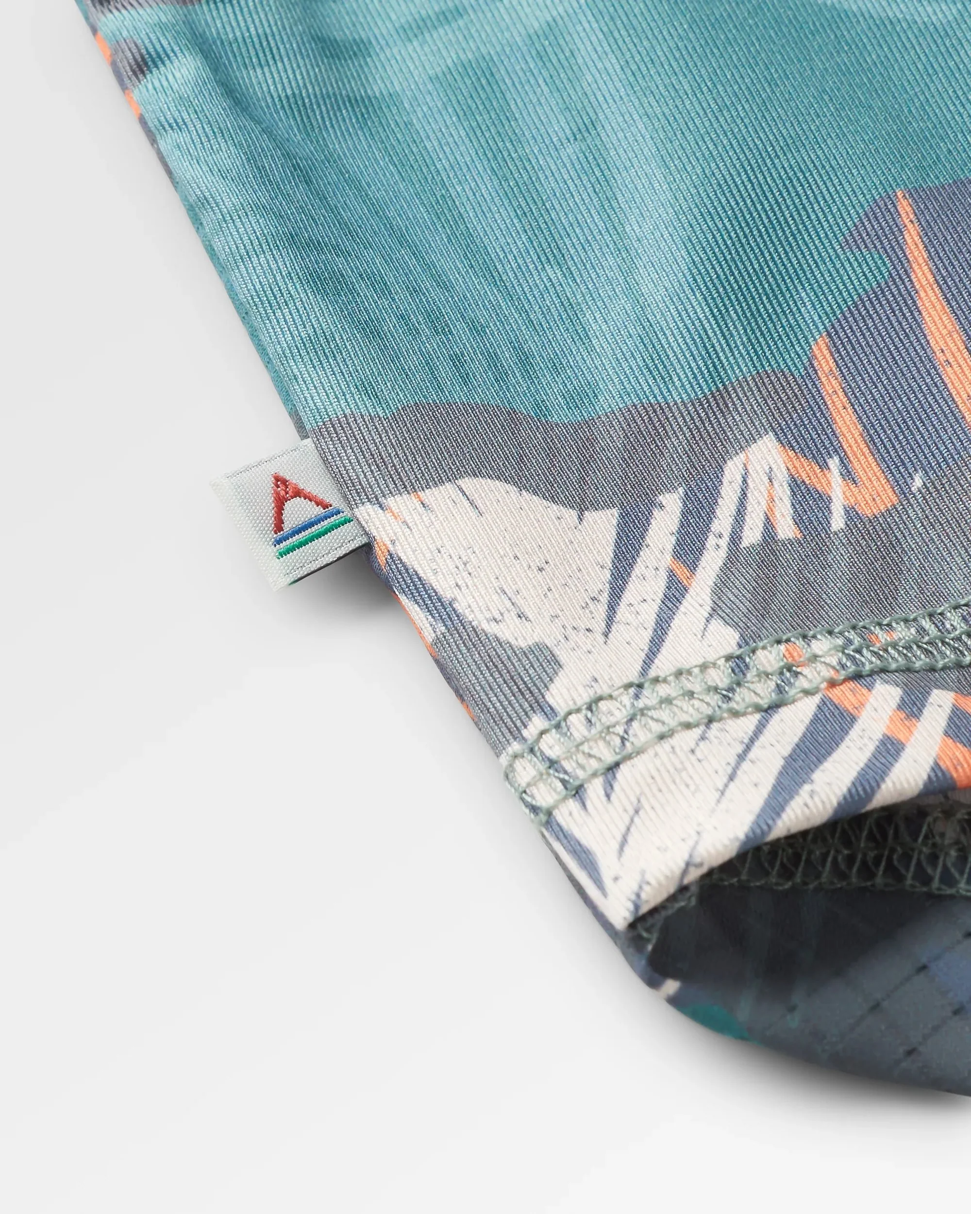 Chakra Tie Back Active T-Shirt - Palm Camo Deep Sea - Image 10