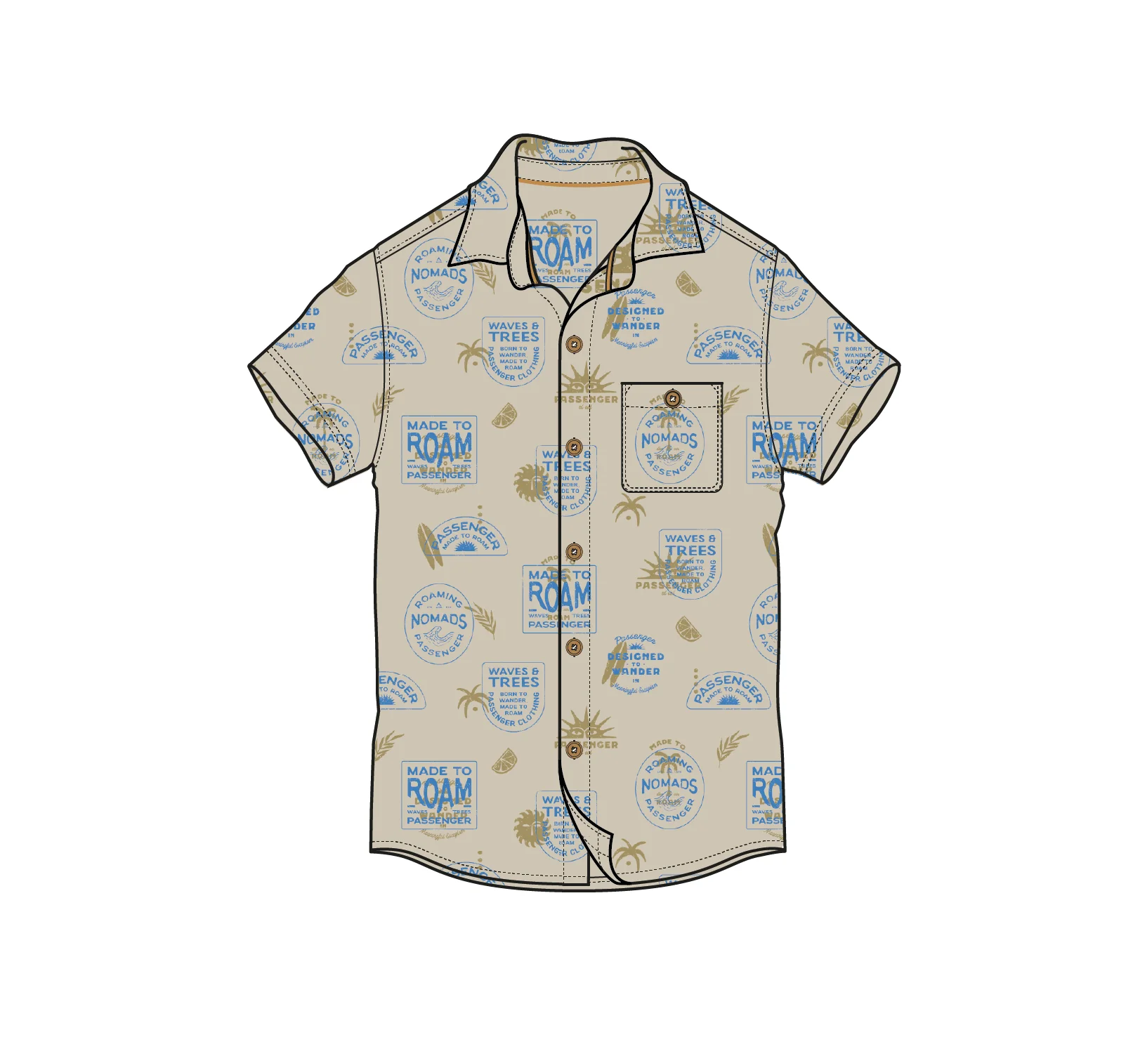 Chill Textured Short Sleeve Shirt - Badge Birch - Image 6
