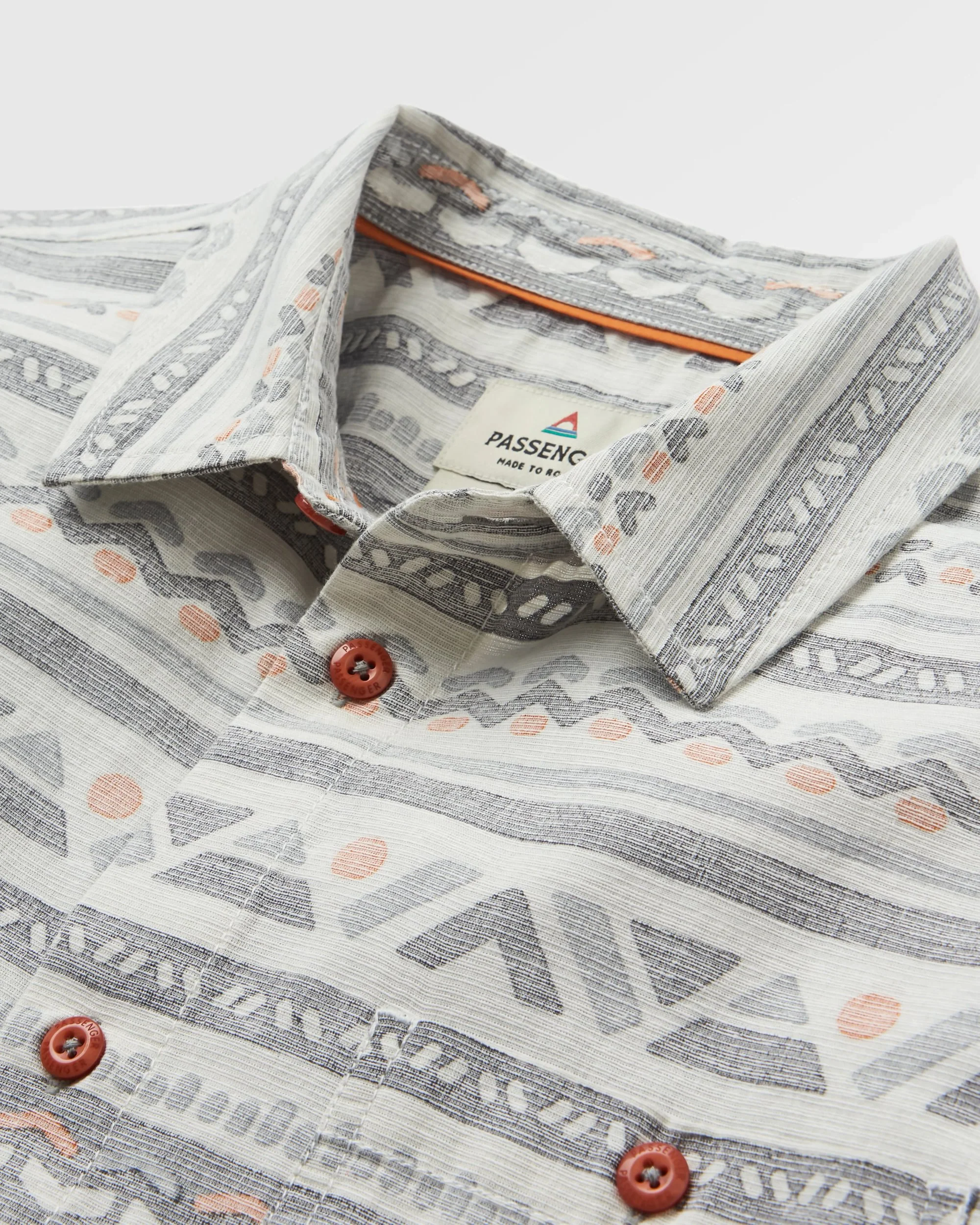 Chill Textured Short Sleeve Shirt - Geo Track Storm Grey - Image 6