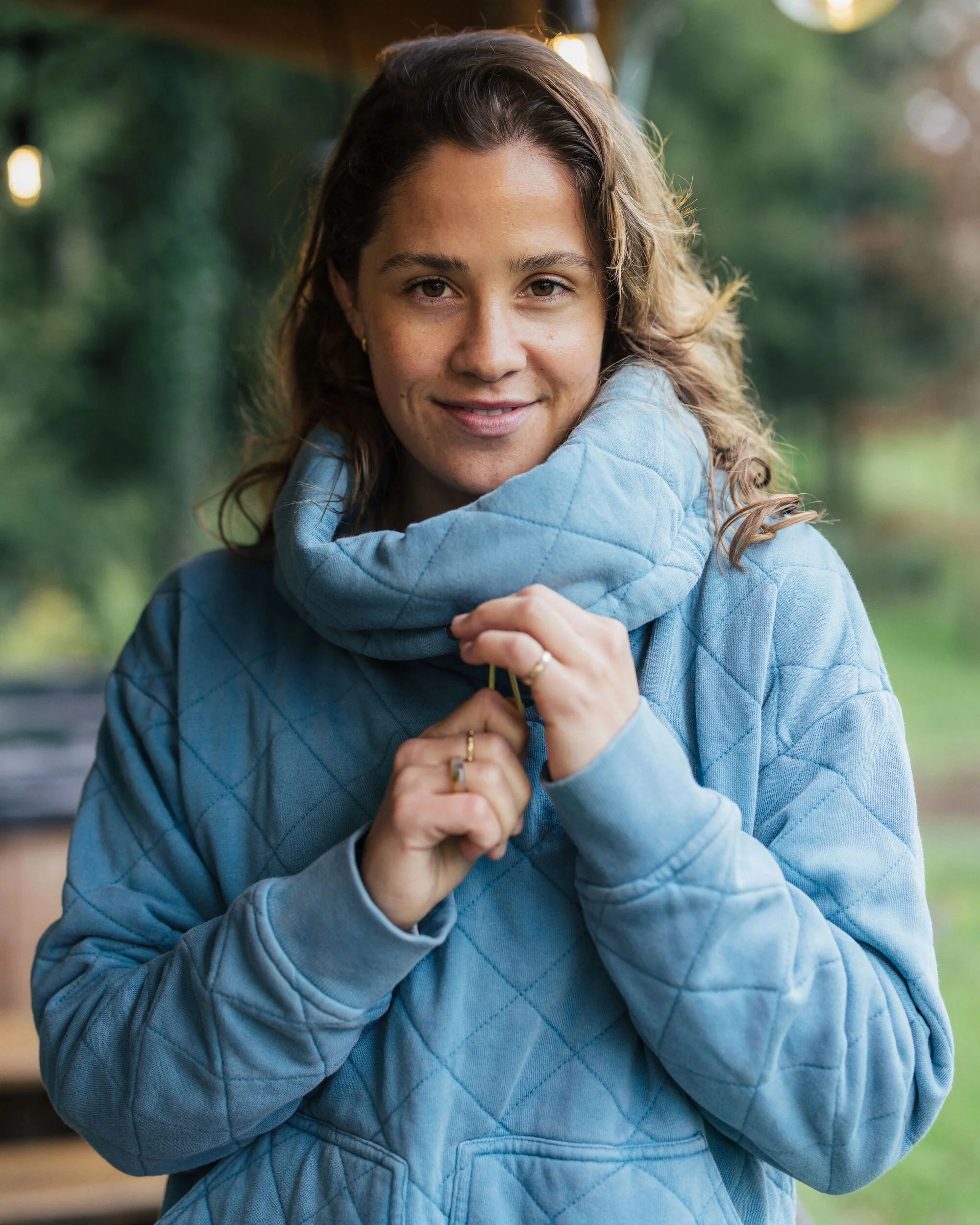 Clementine Quilted High Neck - Bluejay - Image 3