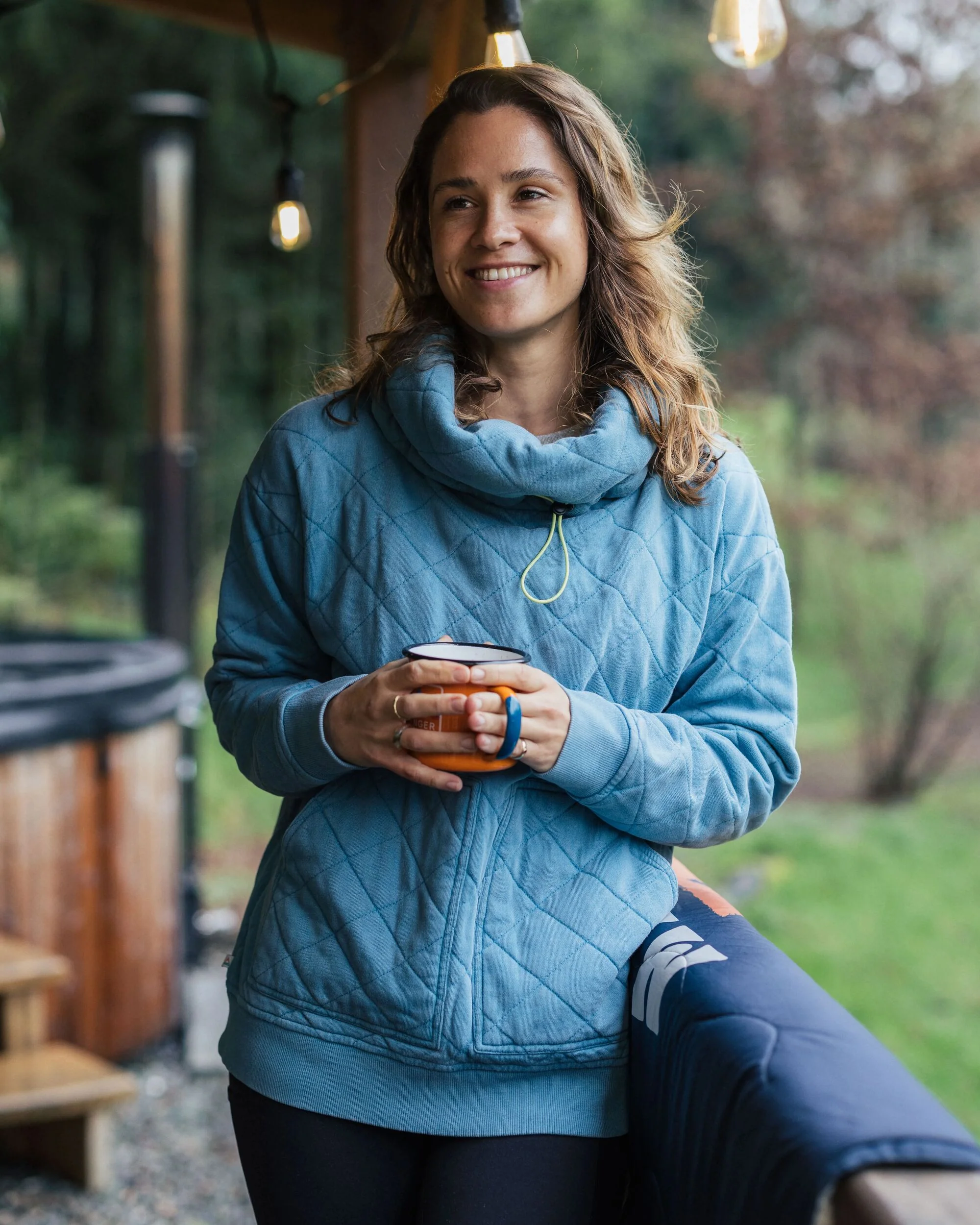 Clementine Quilted High Neck - Bluejay - Image 4