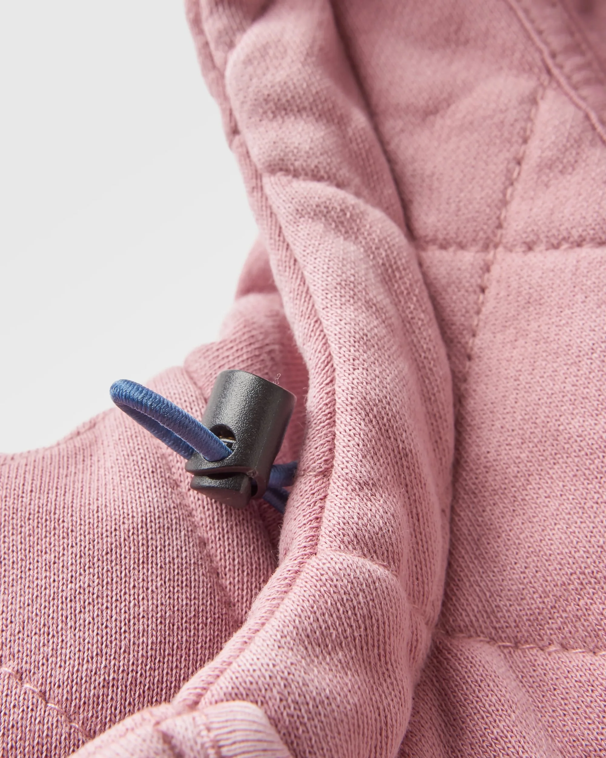 Clementine Quilted Popper Up Hoodie - Pink Haze - Image 9