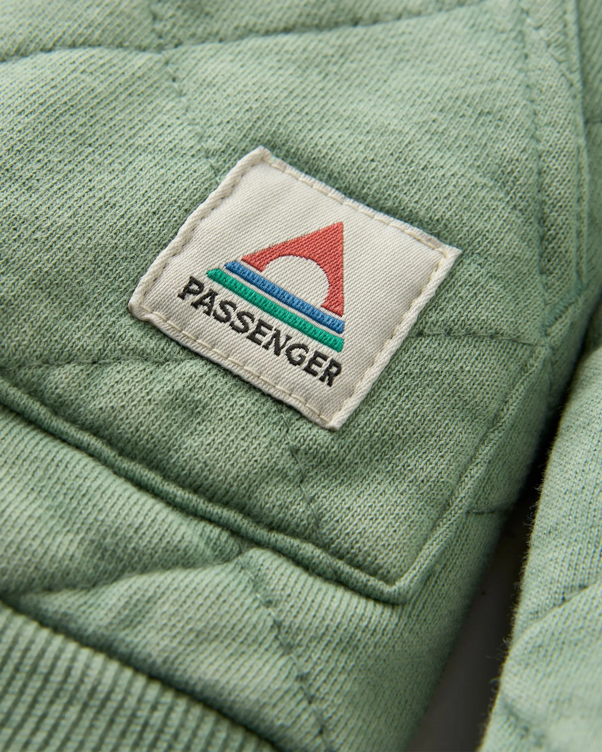 Clementine Quilted Popper Up Hoodie - Pistachio - Image 9