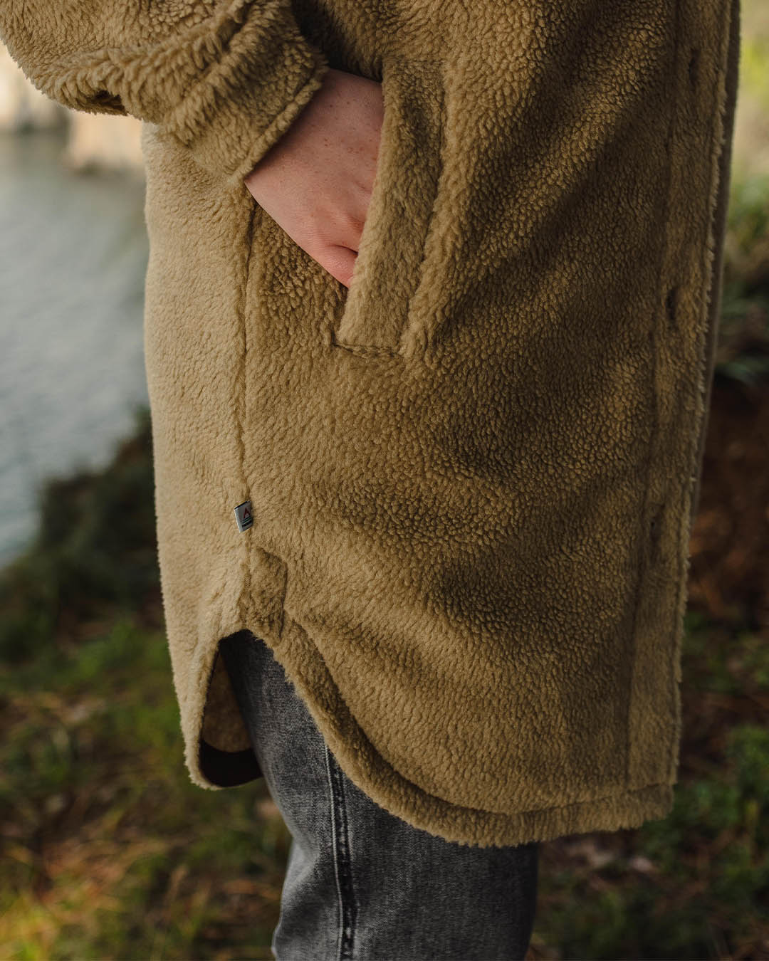Cloudy Deep-Pile Sherpa Fleece Shirt - Biscuit - Image 6