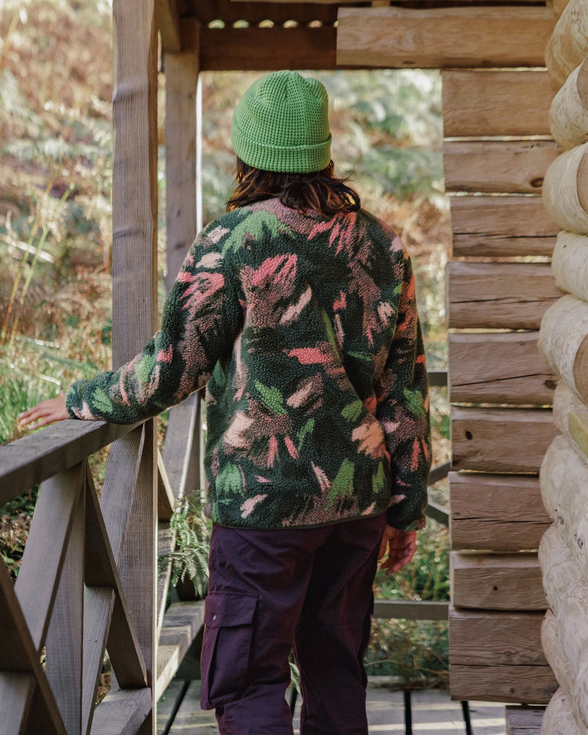 Clover Sherpa Fleece - Abstract Mountain Fir Tree - Image 5