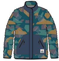 Clover Sherpa Fleece - Deep Blue Camo Pattern - Image 11