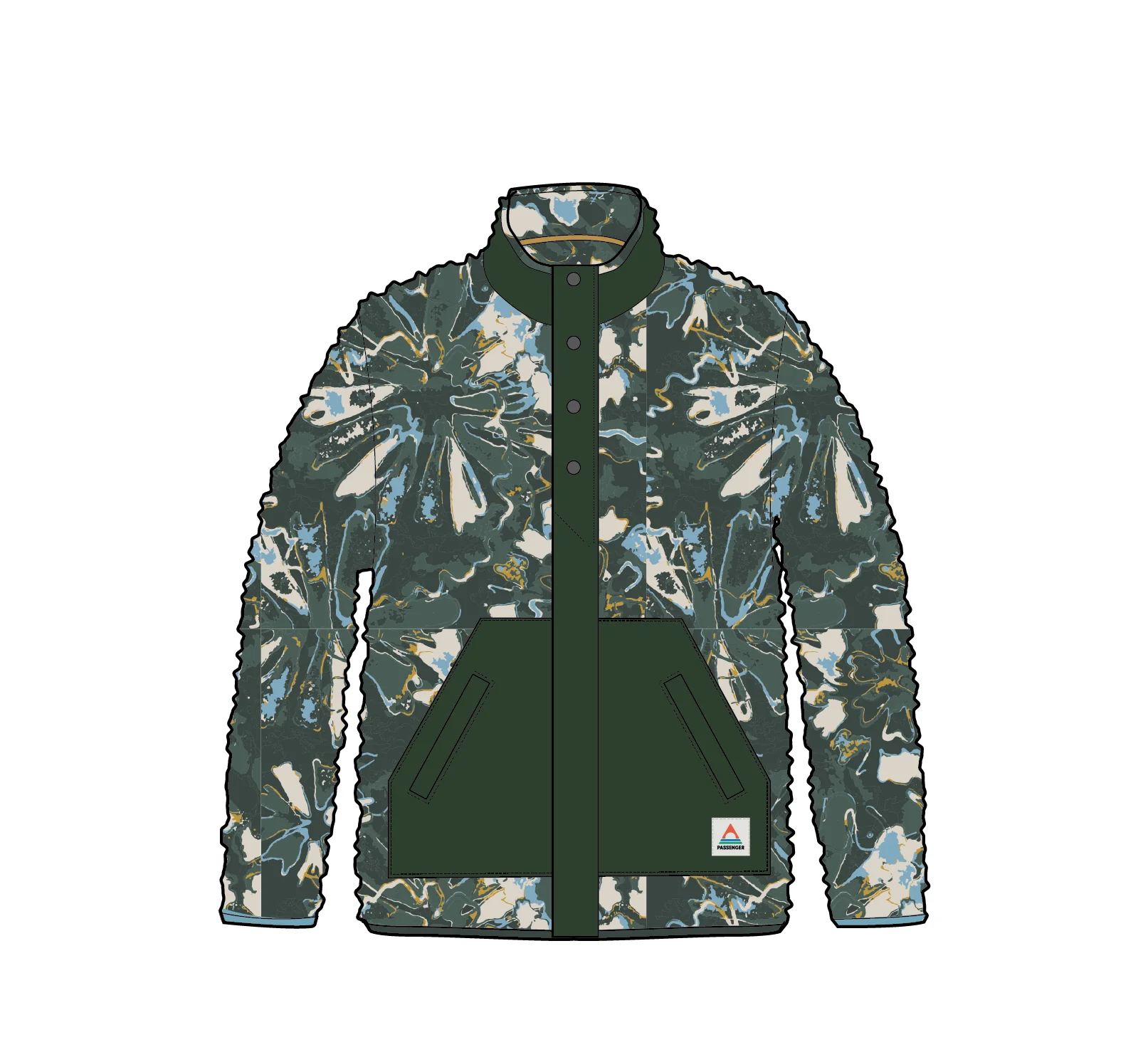 Clover Sherpa Fleece - Frost Dark Fern - Image 11