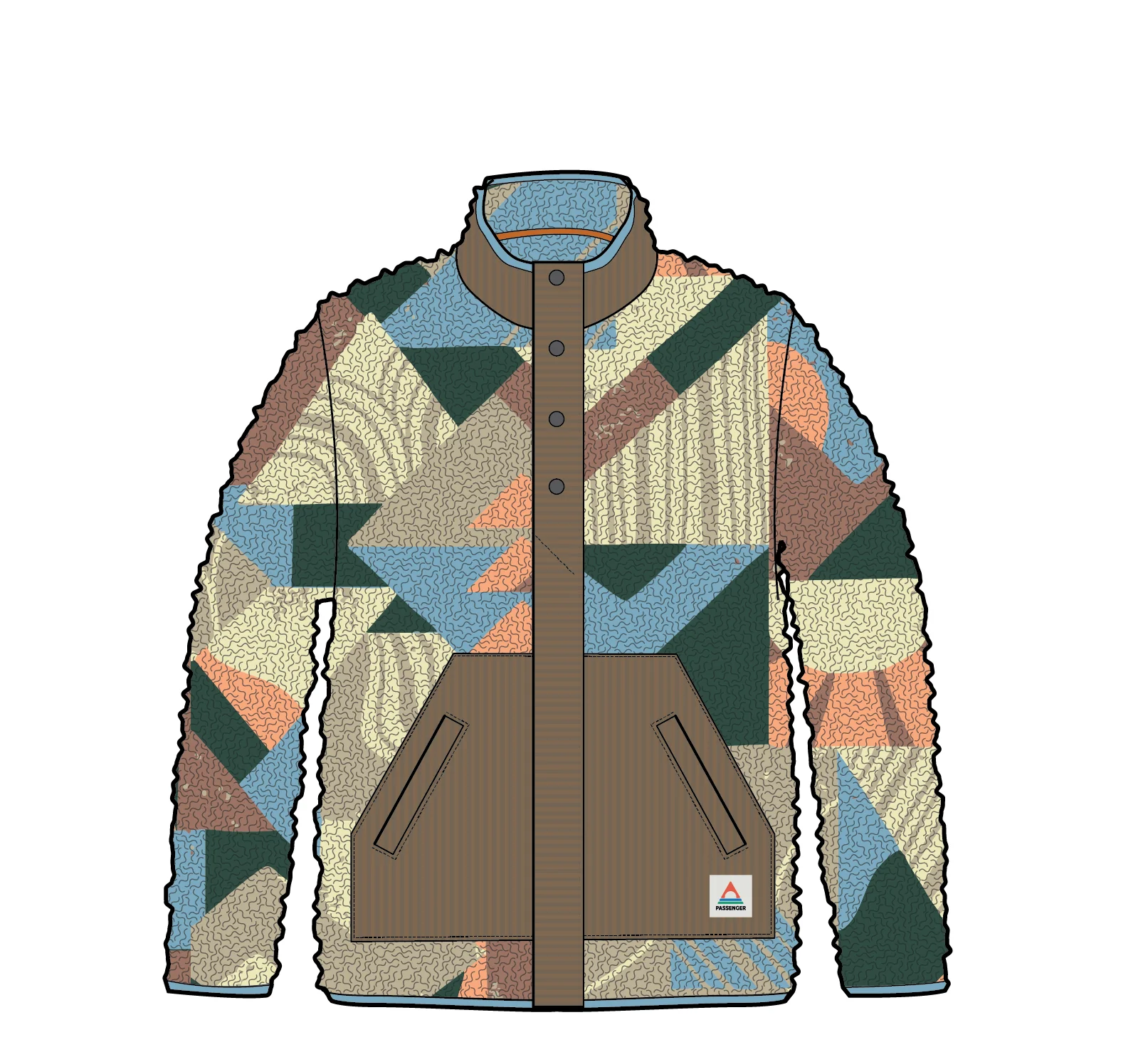 Clover Sherpa Fleece - Sun Patch Simply Taupe - Image 9