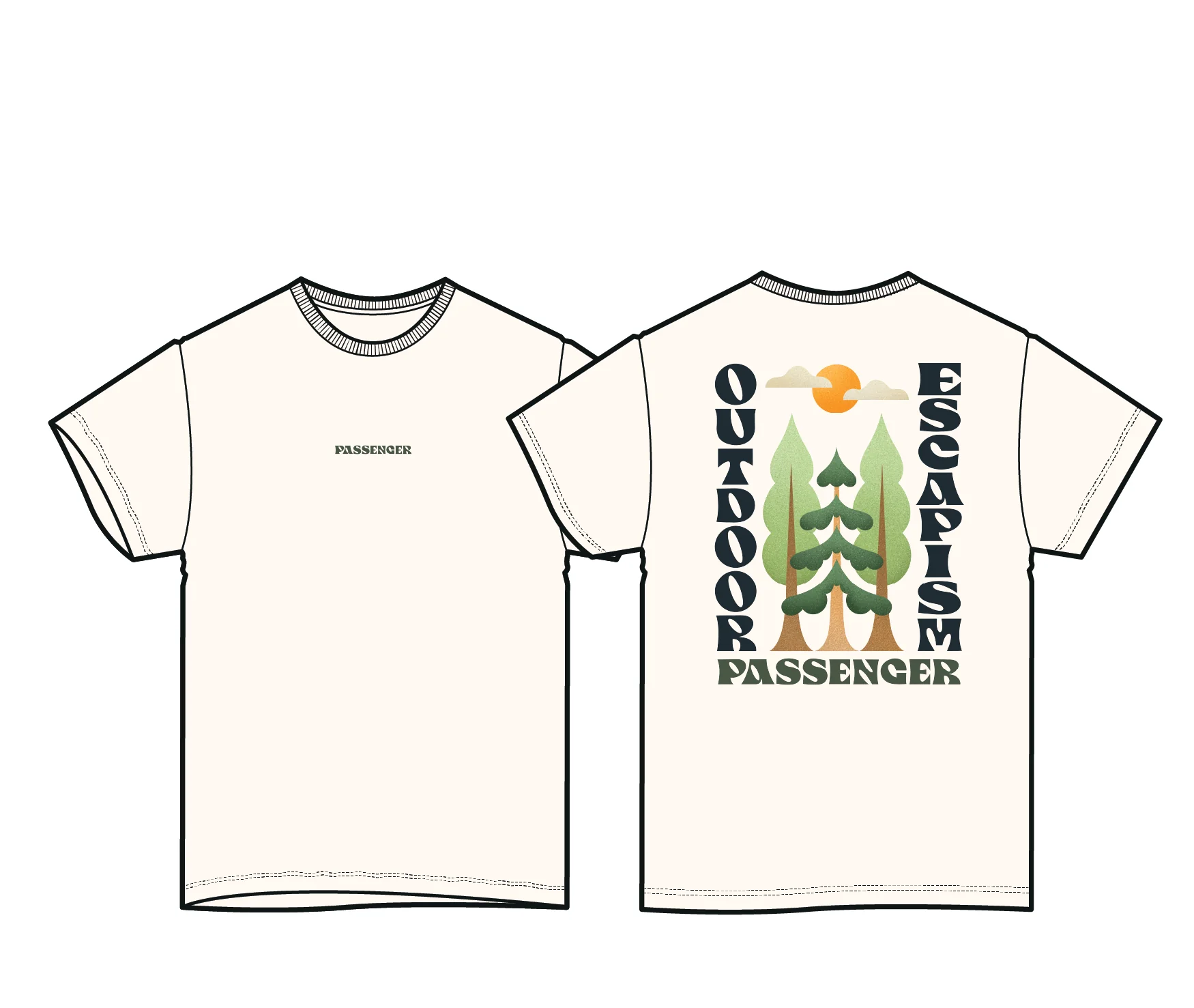 Tall Pines Men's T-Shirt - White - Image 10