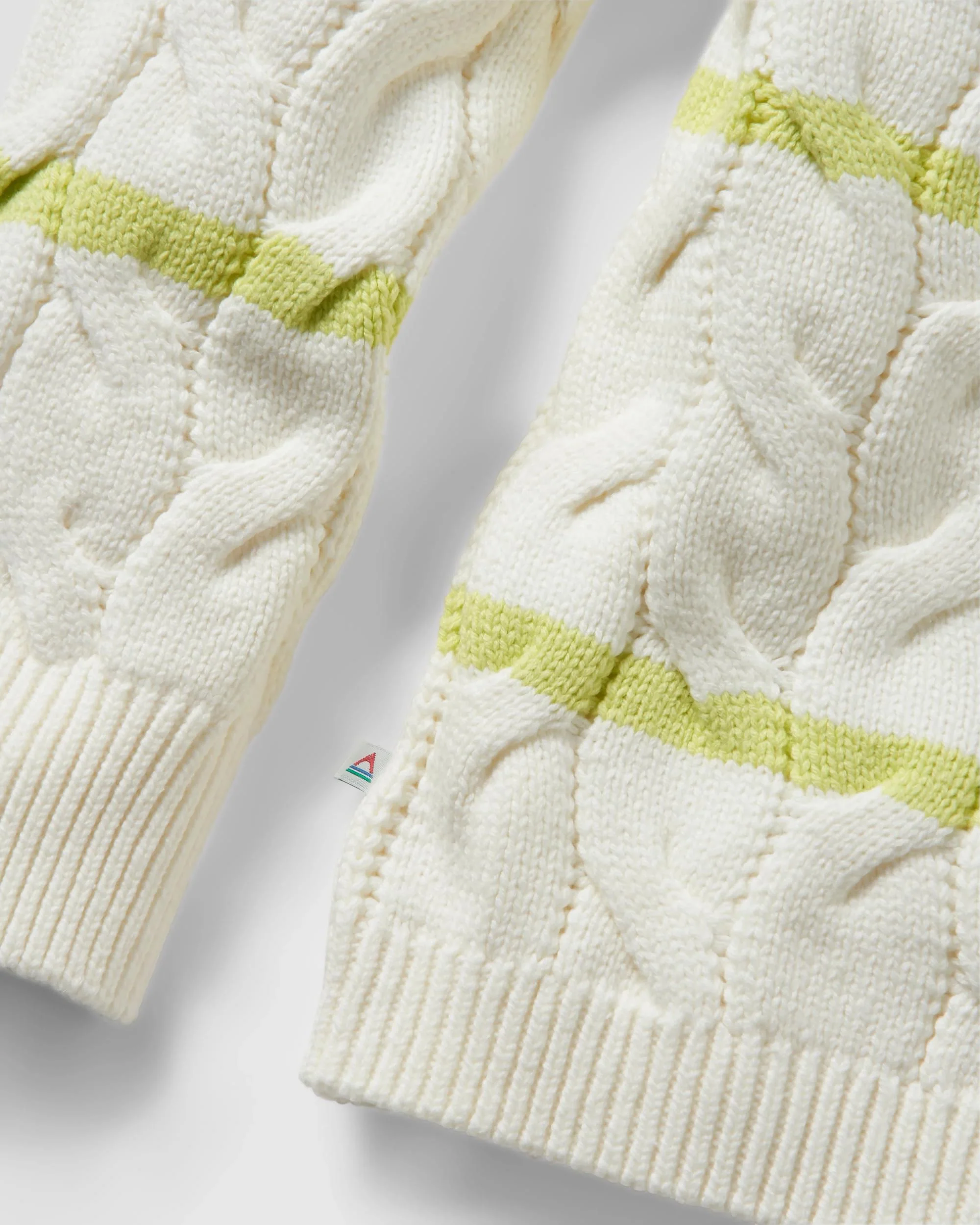 Comfort Stripe Organic Knitted Jumper - Lime Stripe - Image 5