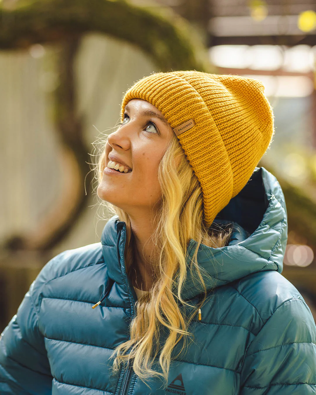 Compass Acrylic Beanie - Mustard Yellow - Image 4