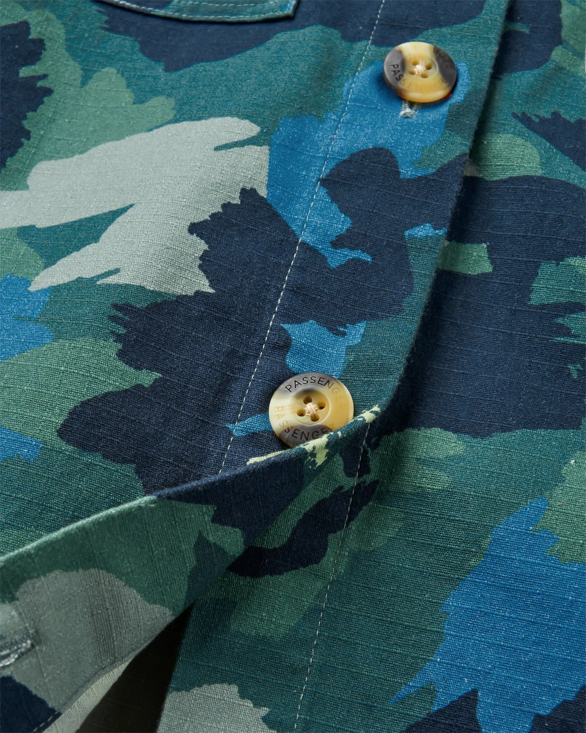 Coral Organic Cotton LS Shirt - Alpine Camo Rain Forest - Image 7