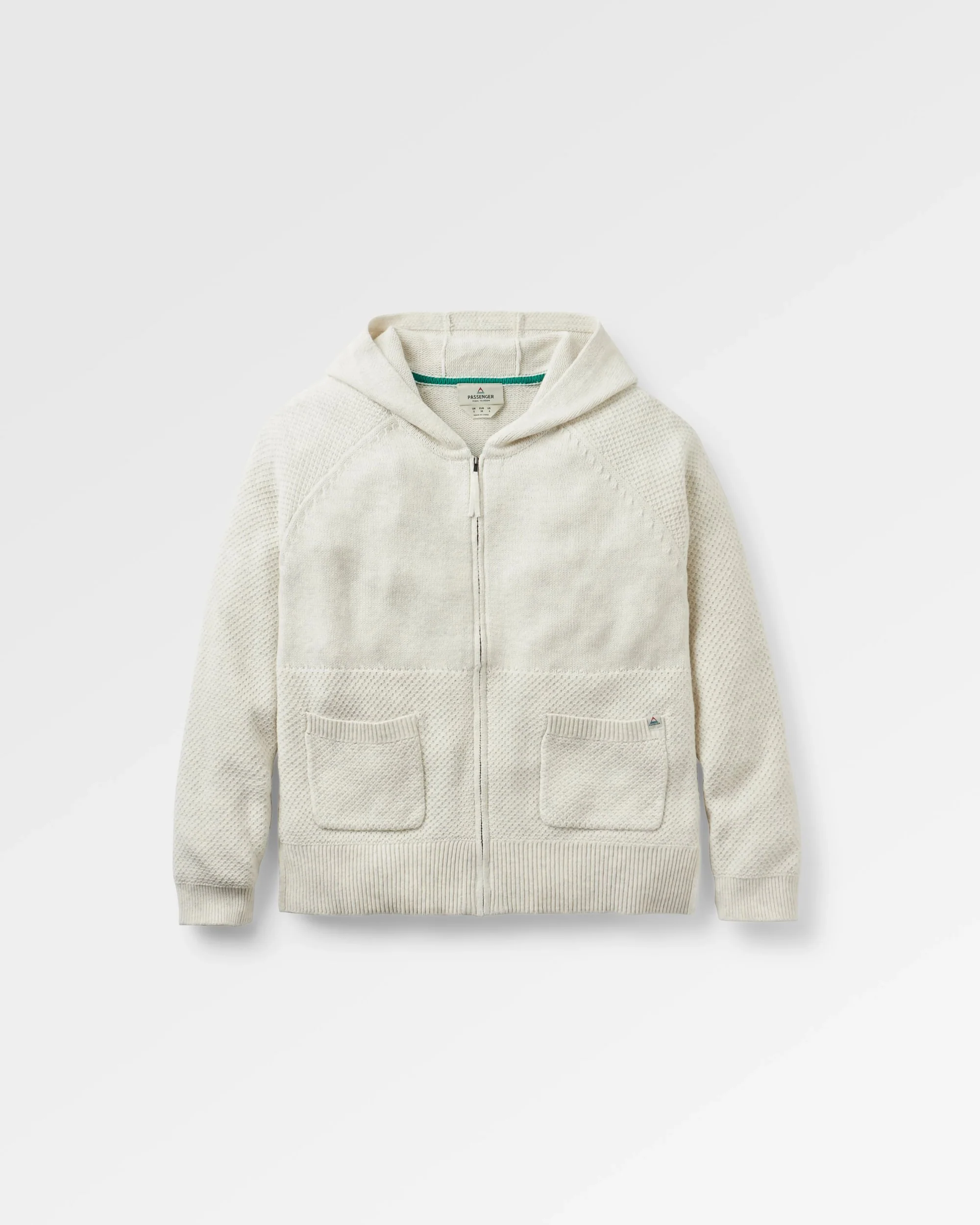 Cove Full Zip Knitted Hoodie - Off White - Image 2