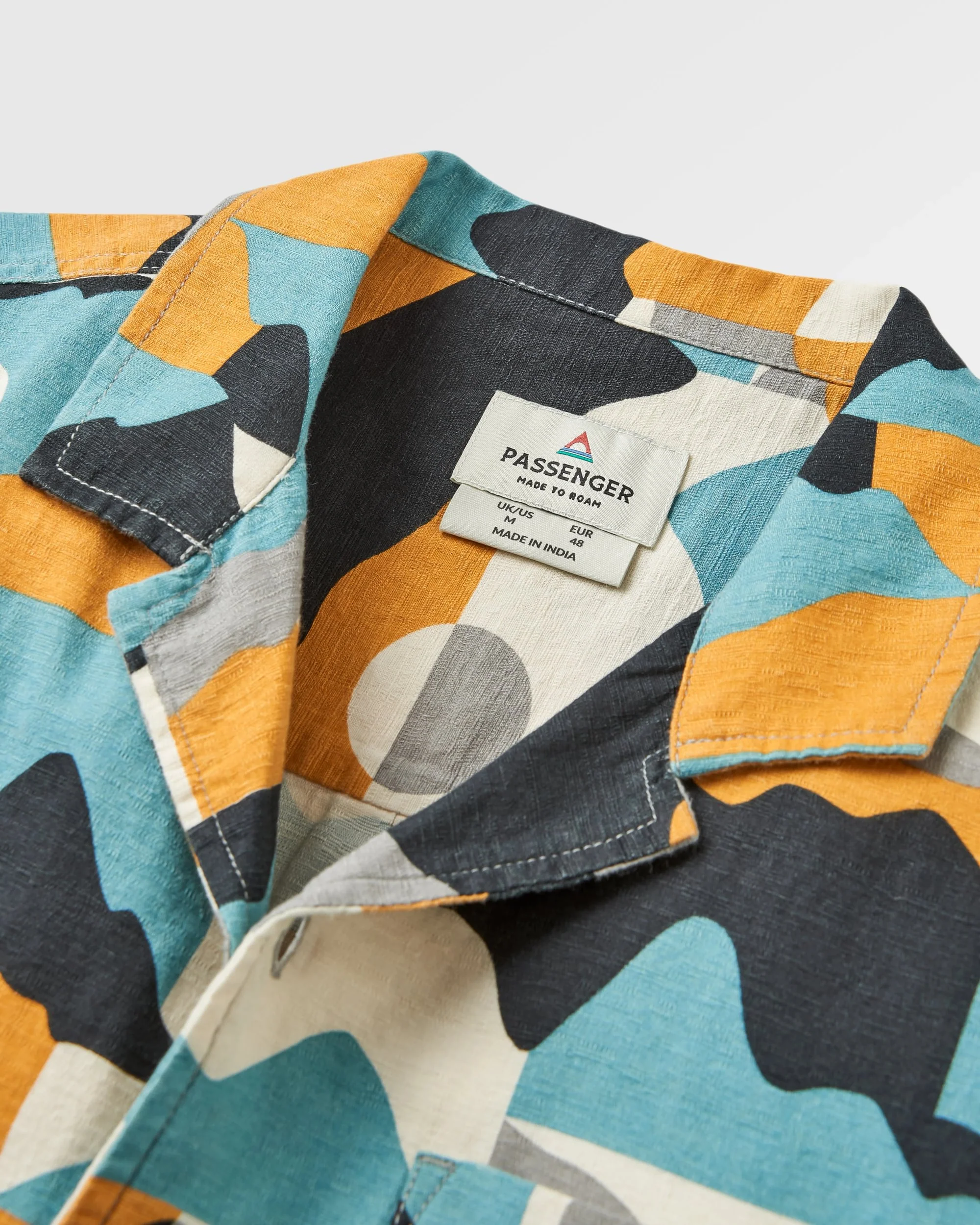 Cove Organic Cotton Textured Shirt - Vista Patchwork Arctic - Image 5