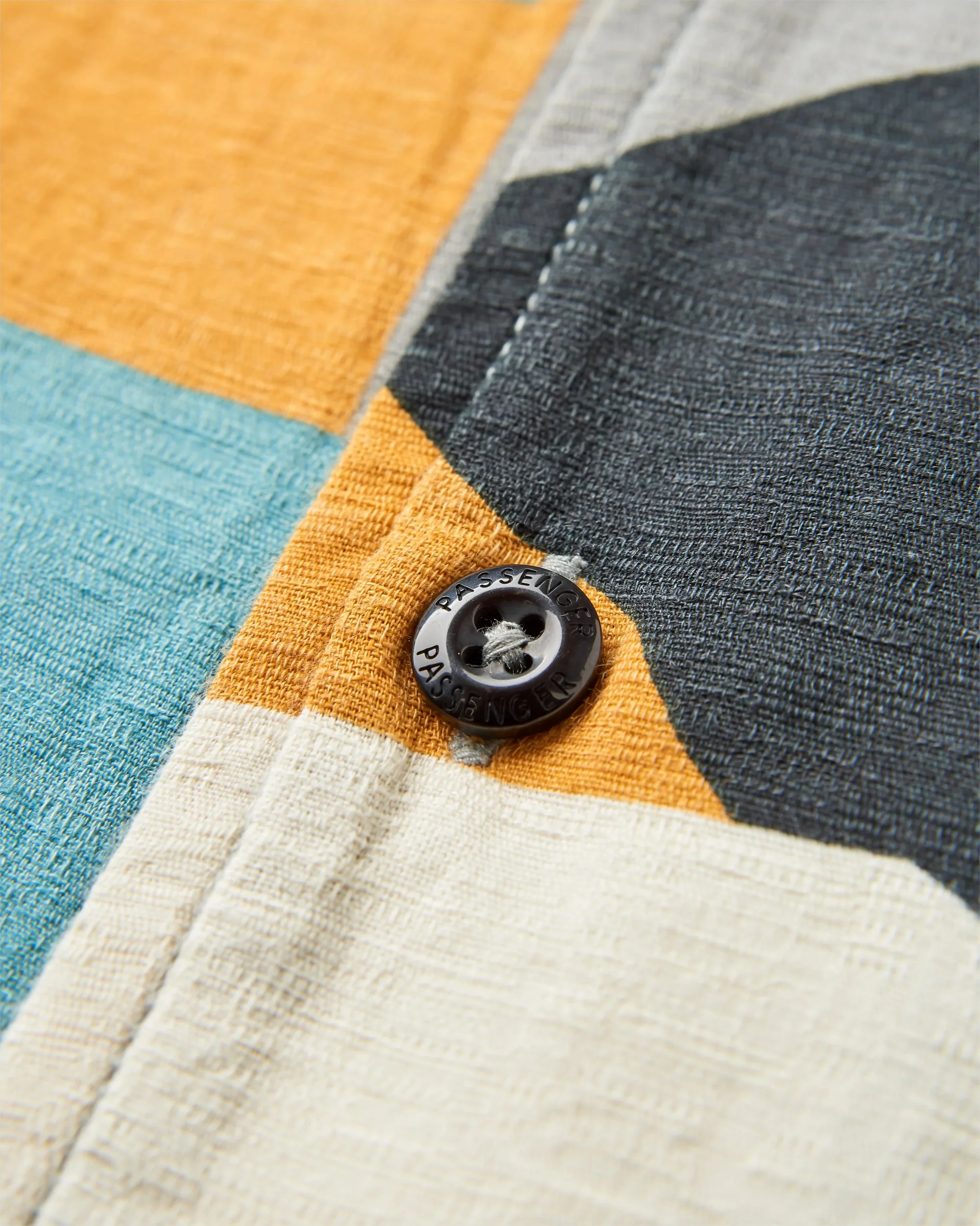 Cove Organic Cotton Textured Shirt - Vista Patchwork Arctic - Image 7