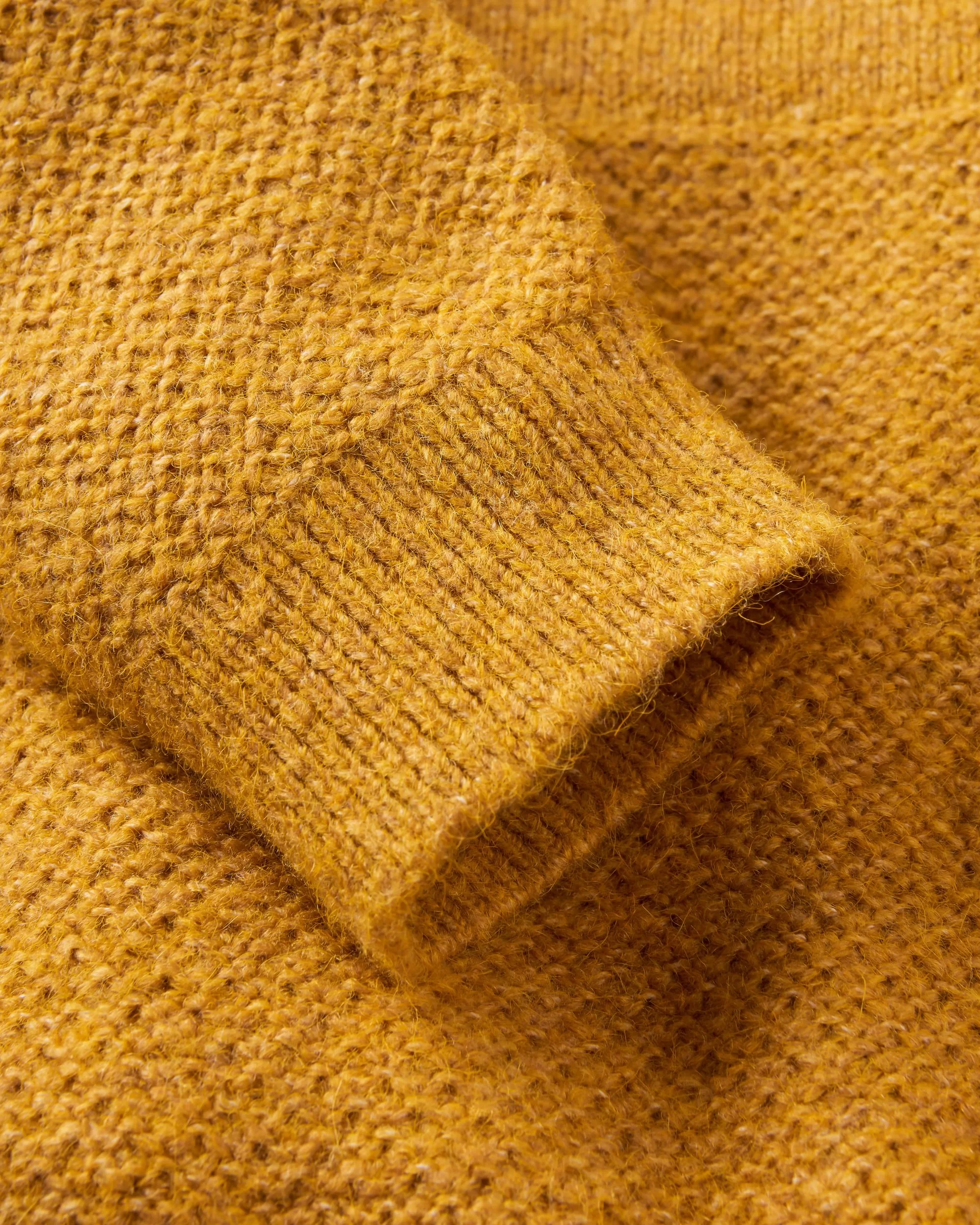Cove Knitted Jumper - Amber Gold - Image 13