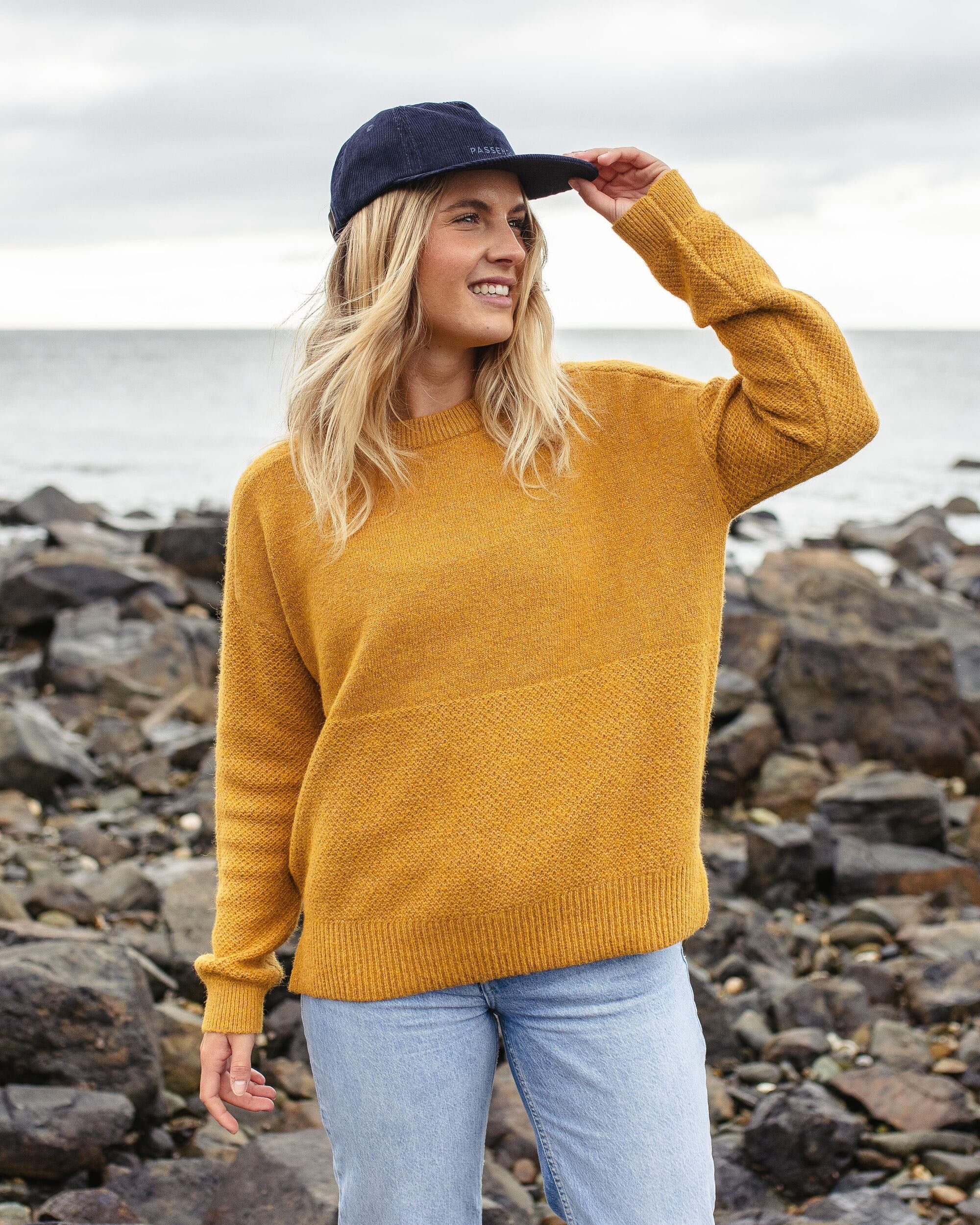 Cove Knitted Jumper - Amber Gold - Image 5