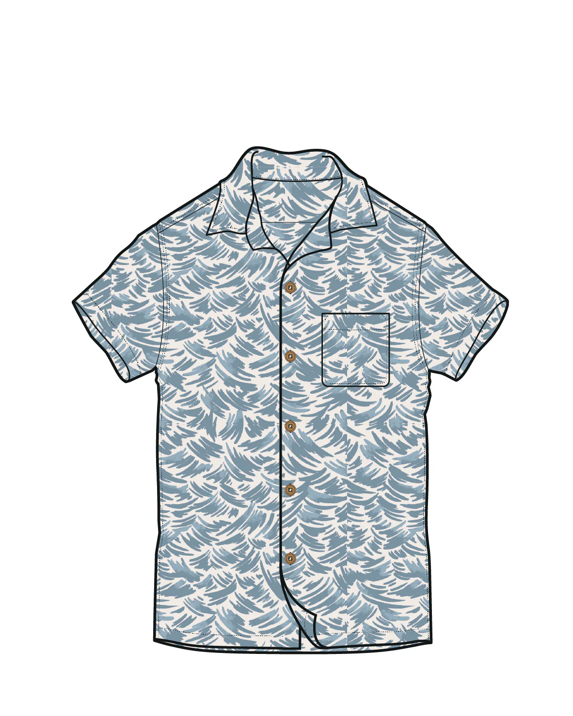 Cove Organic Cotton Textured Shirt - Waves Birch - Image 6