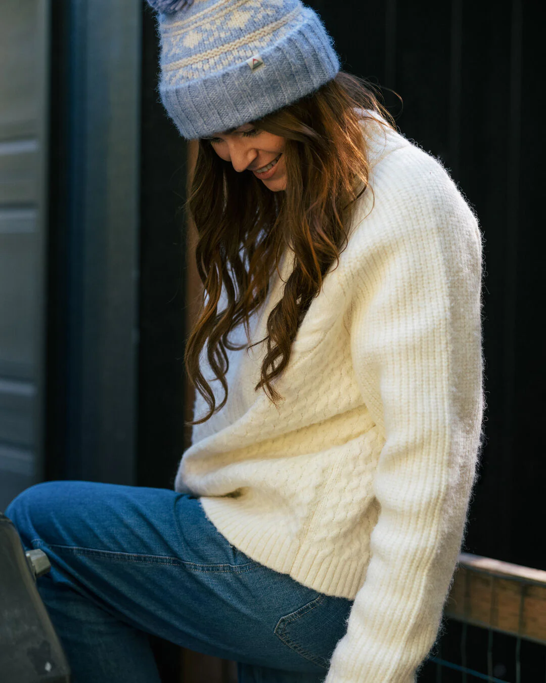 Cozy Cable Knitted Jumper - Off White - Image 3