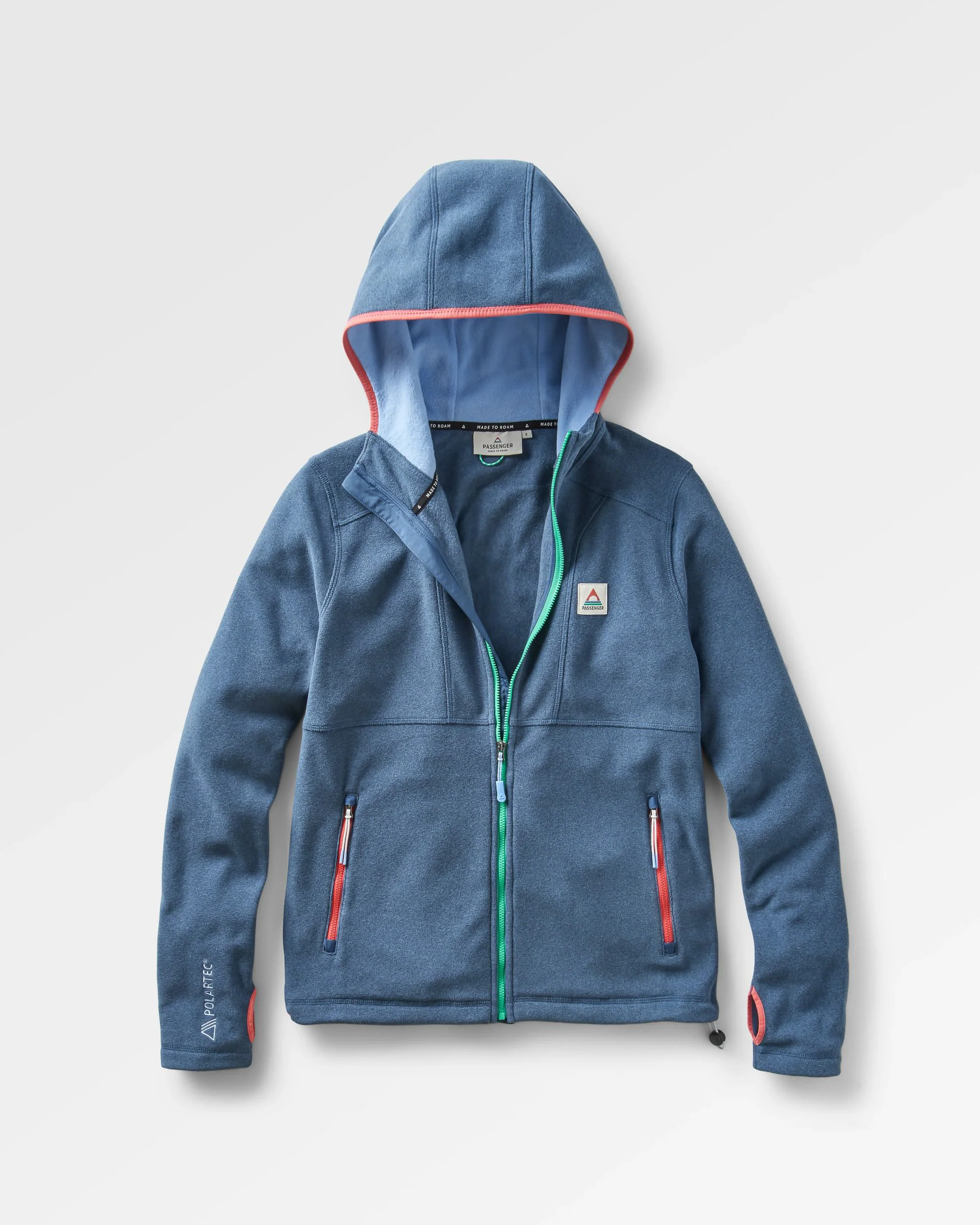 Crest Polartec® Fleece Hoodie - Dark Denim Marl - Image 2