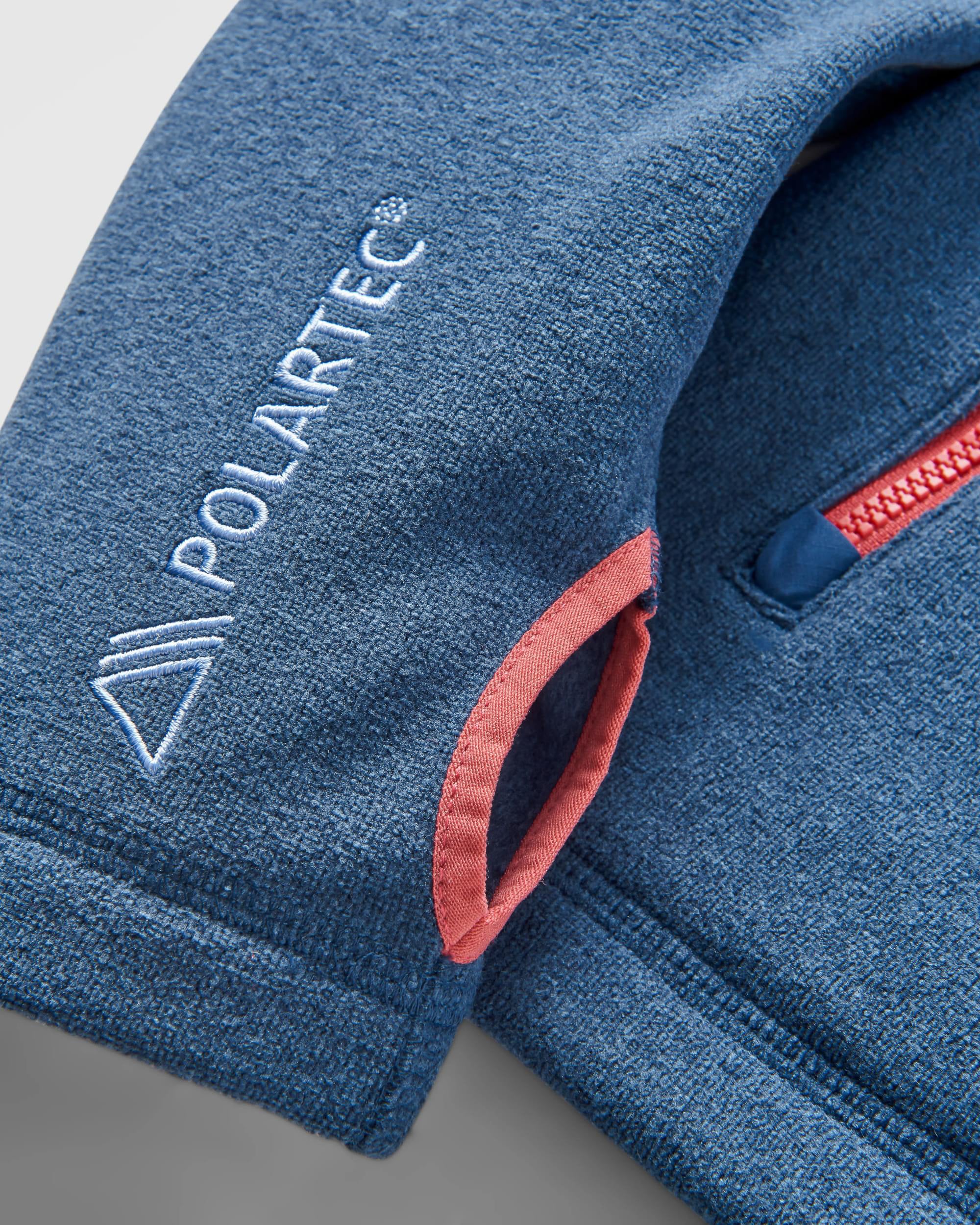 Crest Polartec® Fleece Hoodie - Dark Denim Marl - Image 9