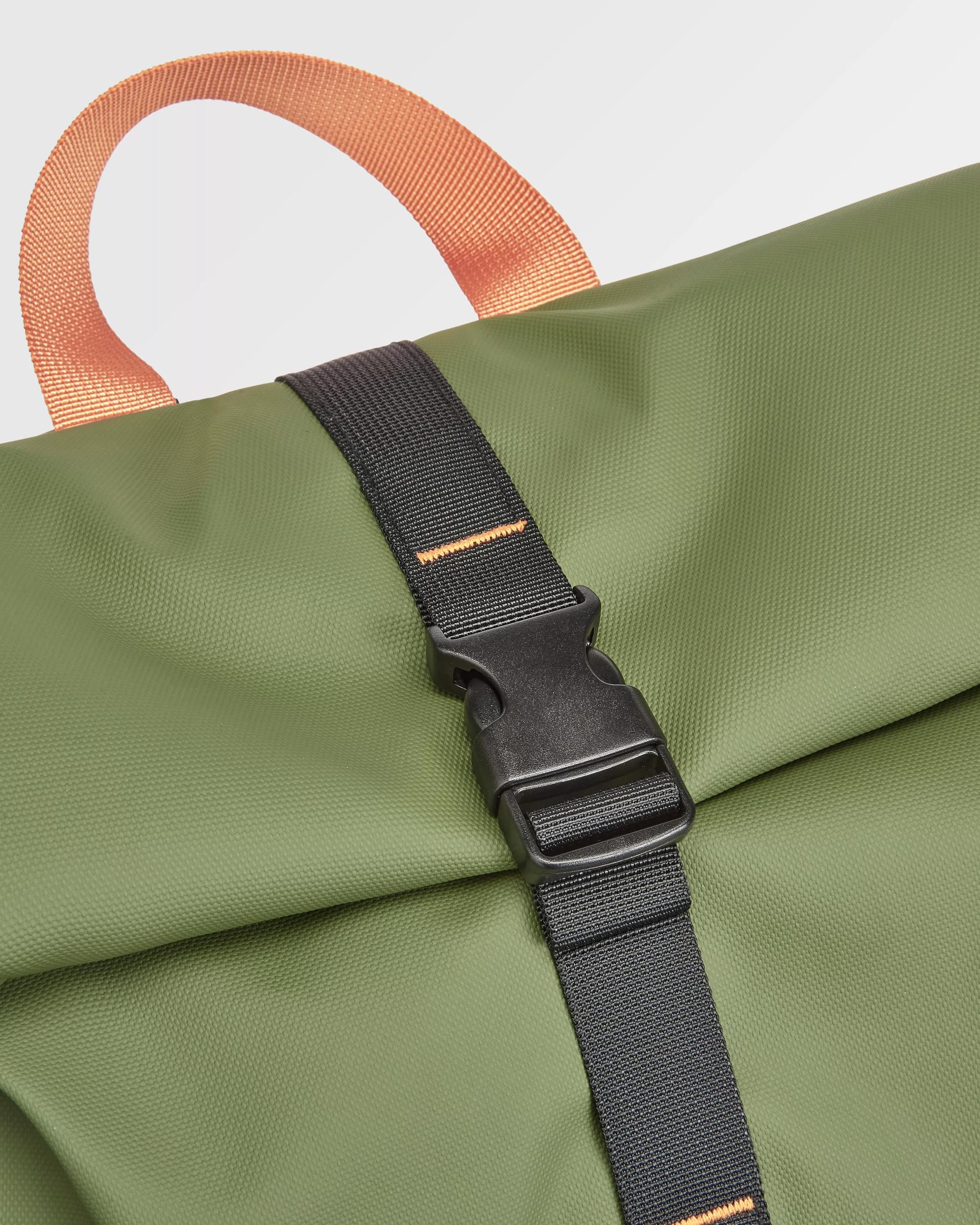 Crossing Roll Top Backpack - True Black/ Khaki - Image 11