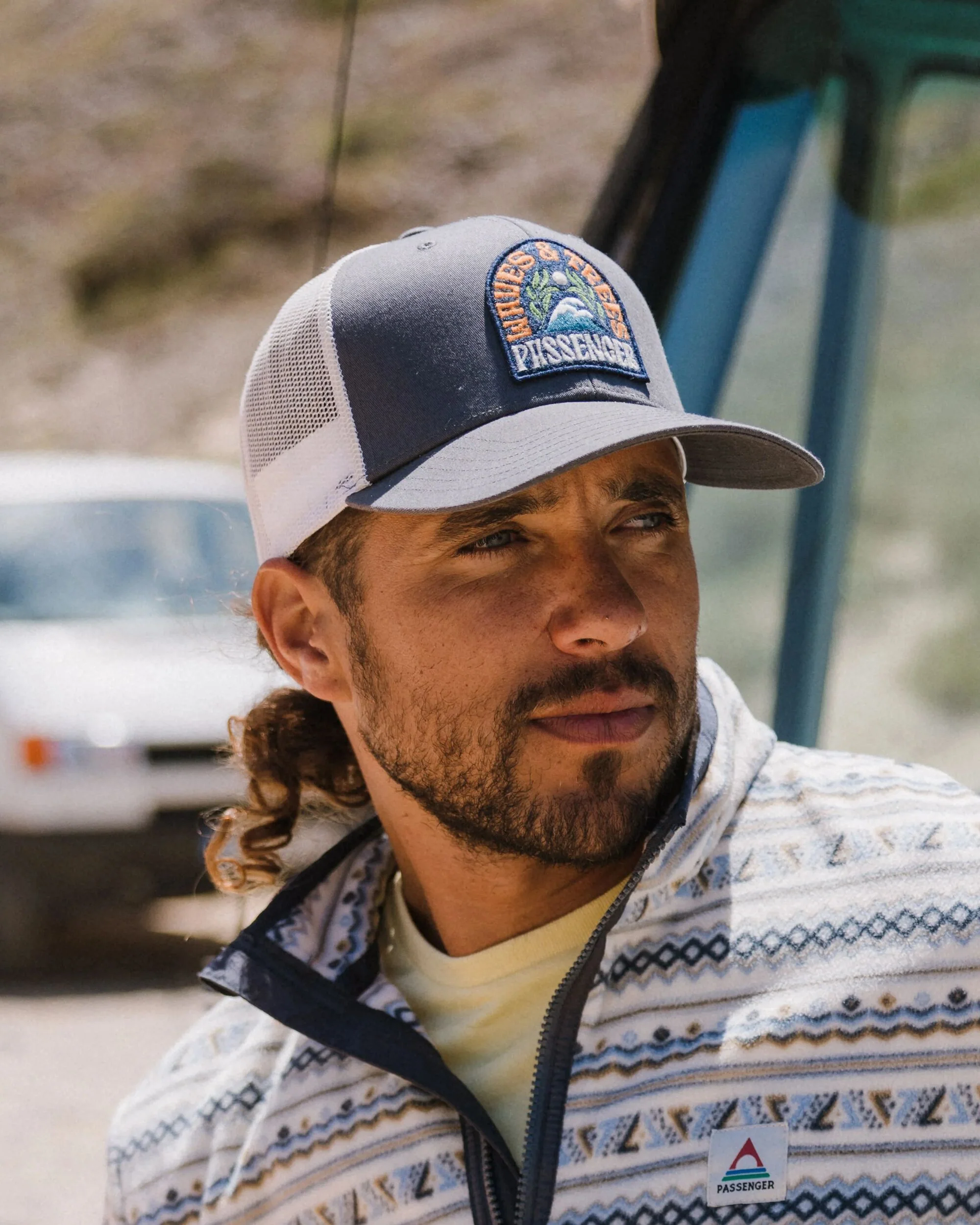 Dawning Organic Cotton Trucker Cap - Charcoal - Image 2