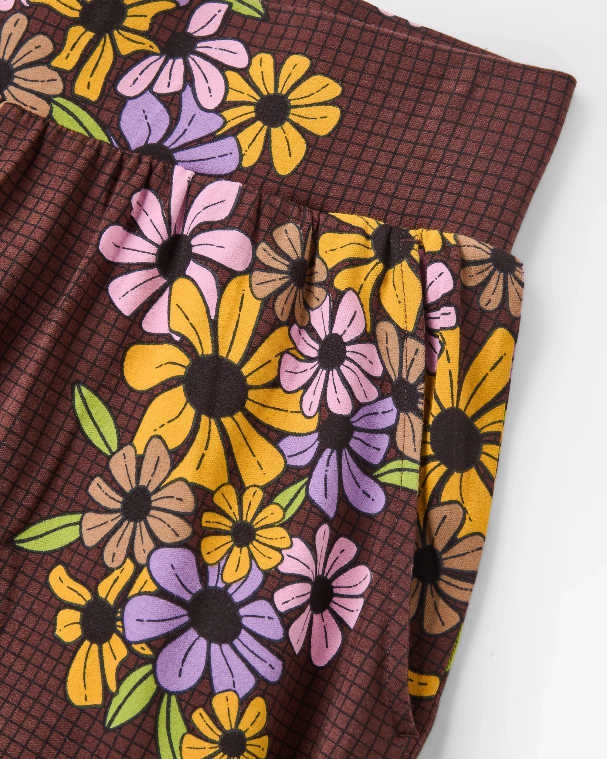 Day Dream Trouser - Floral Grid Espresso - Image 5