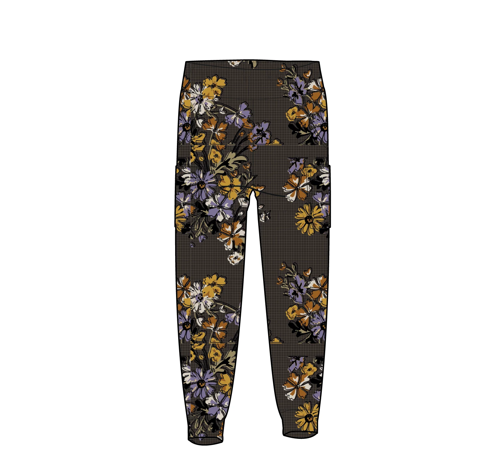 Day Dream Trouser - Floral Grid Espresso - Image 7