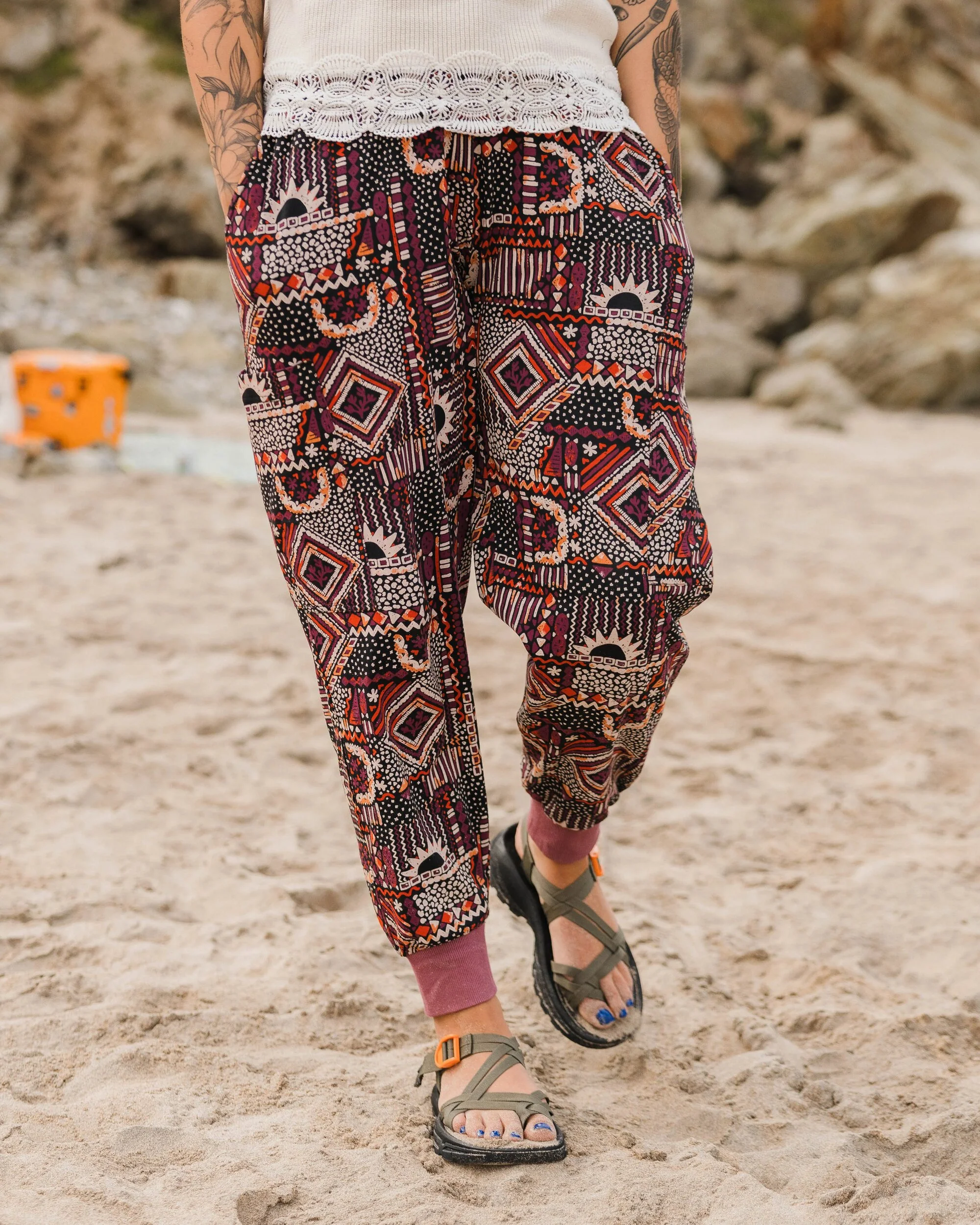 Day Dream Trouser - Vintage Patchwork Black/Multi - Image 5