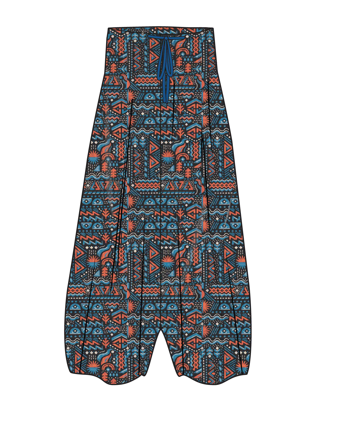 Daylily Loose Trouser - Elemental Geo Black - Image 11