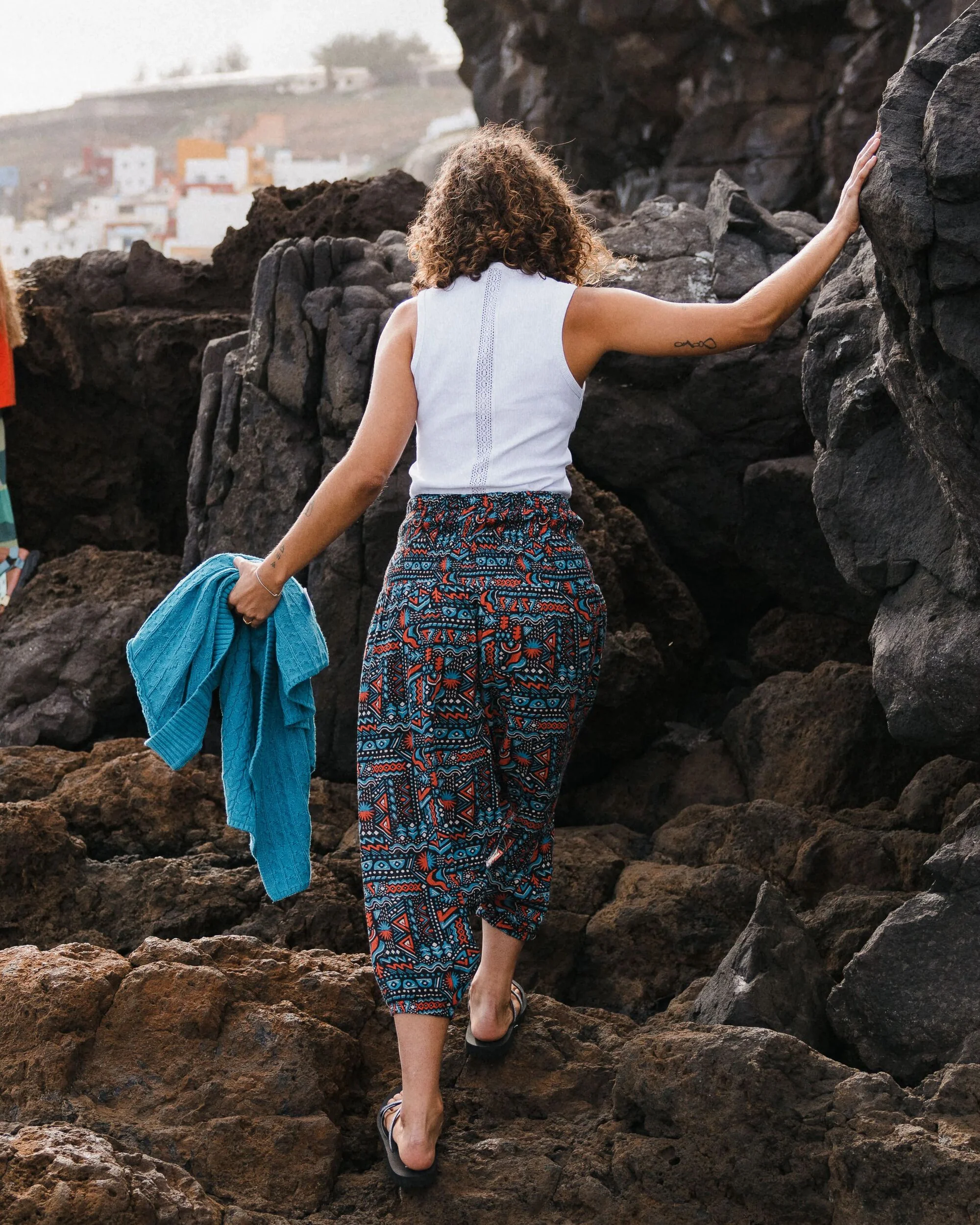 Daylily Loose Trouser - Elemental Geo Black - Image 4