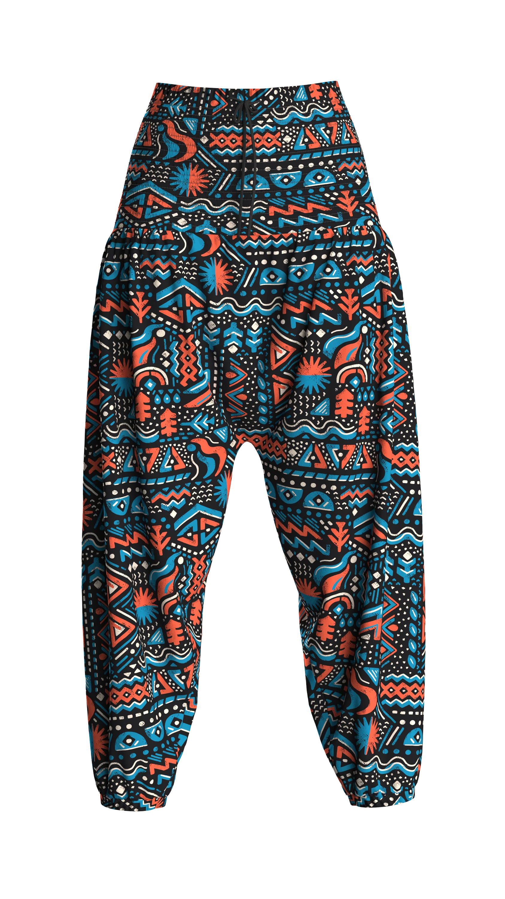 Daylily Loose Trouser - Elemental Geo Black - Image 9