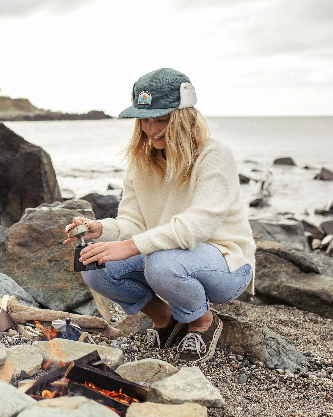 Twill Daytime Sherpa Lined Hat - Deep Ocean - Image 9