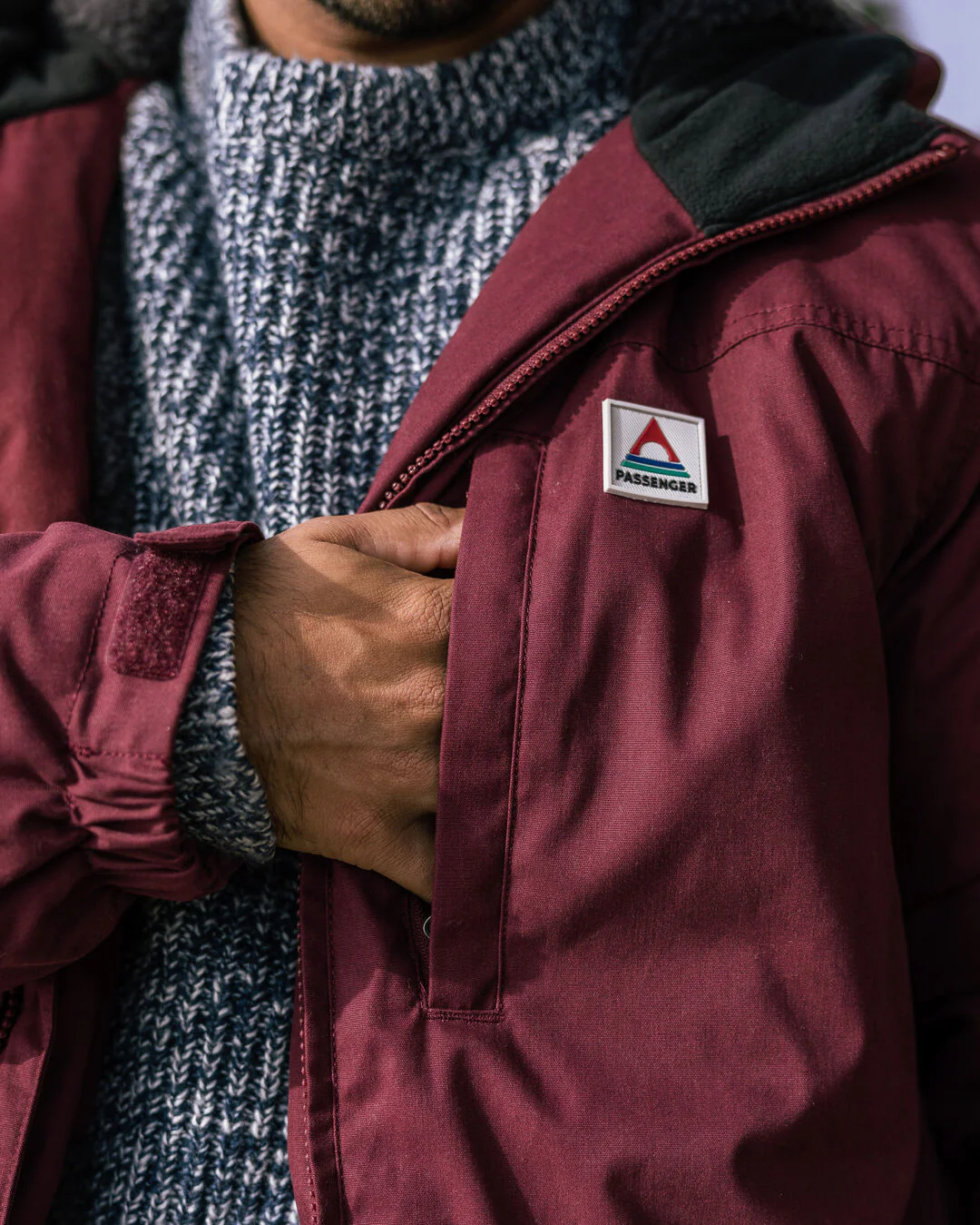 Discover Sherpa Lined Jacket - Wine - Image 8