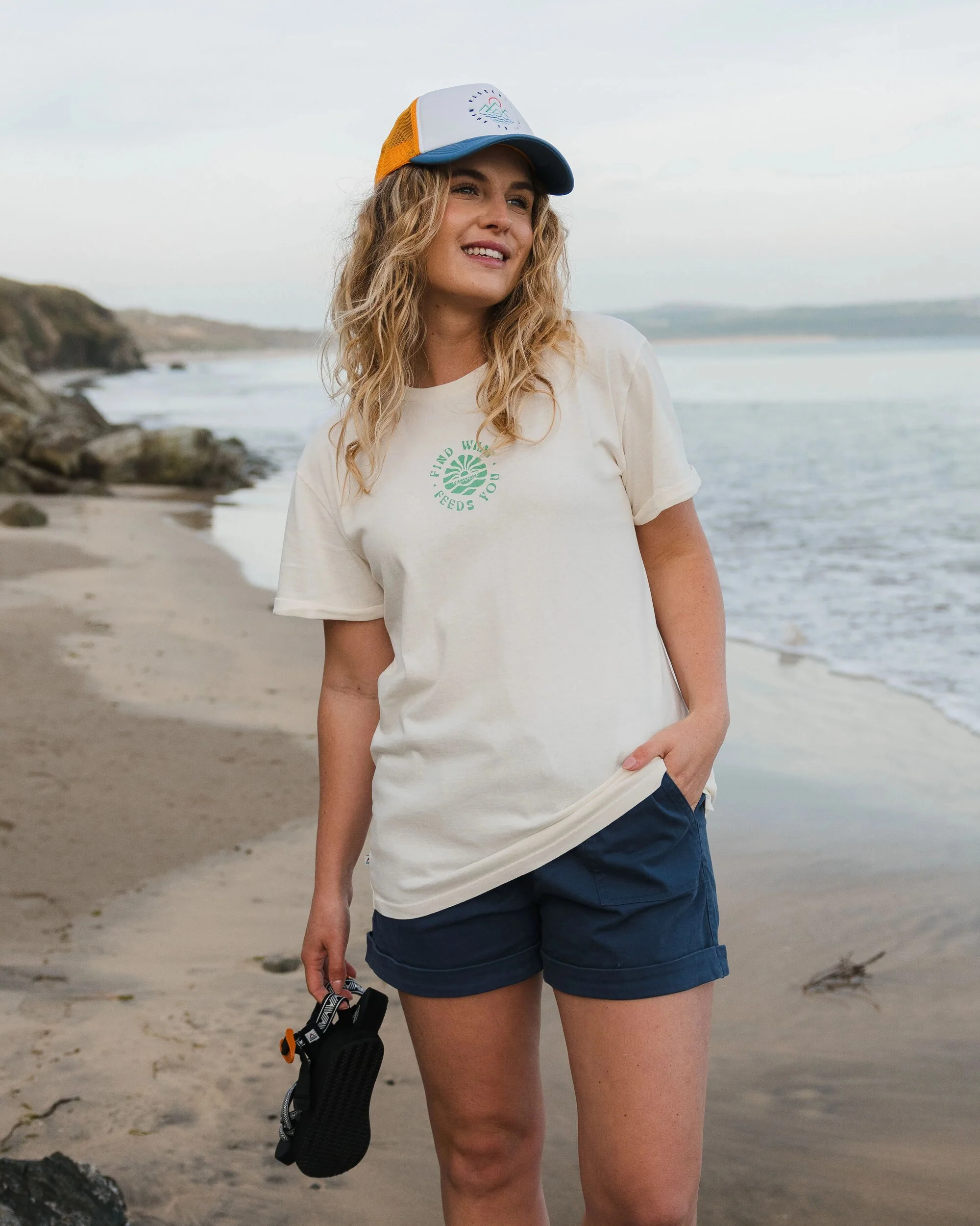 Discovery Rolled Sleeve T-Shirt - Marshmallow - Image 4