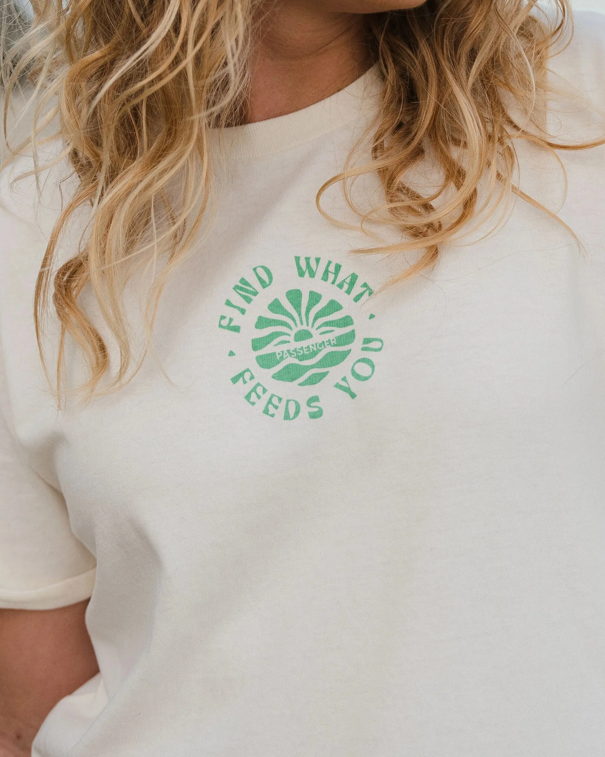 Discovery Rolled Sleeve T-Shirt - Marshmallow - Image 5